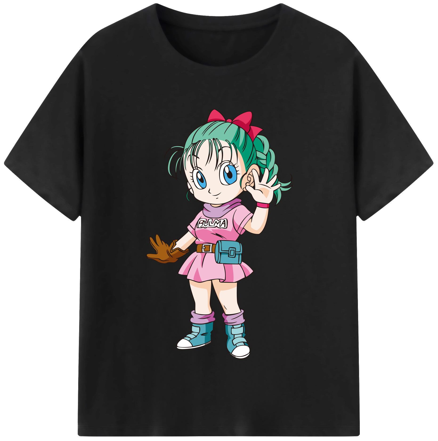 （画像用） ドラゴンボール ブルマ DRAGON BALL Bulma レディースカジュアルプリントTシャツ（綿100％）