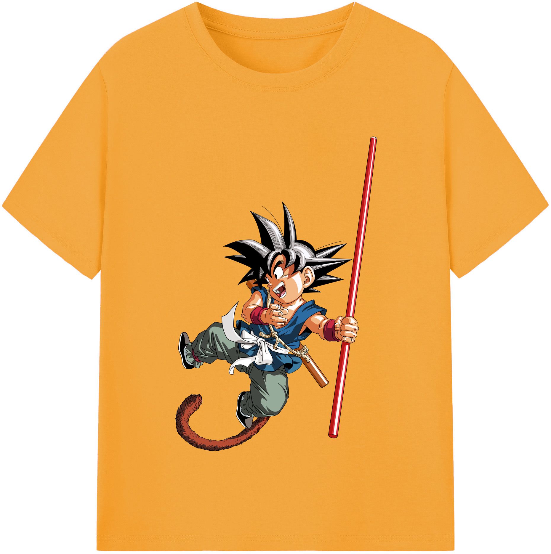 （画像用） ドラゴンボール 孫悟空（そん ごくう）Son Goku カカロット DRAGON BALL Kakarotto レディースカジュアルプリントTシャツ（綿100％）
