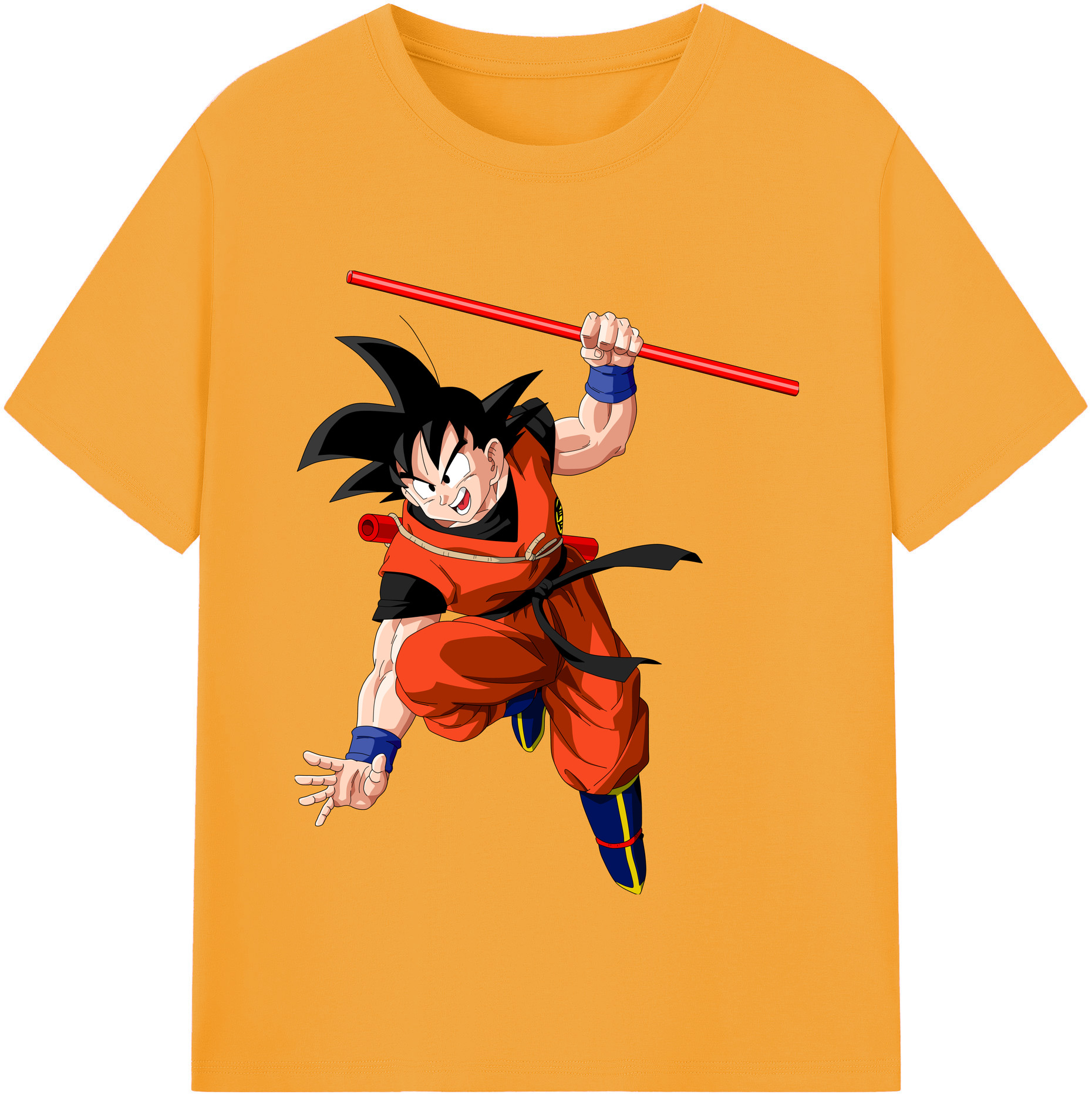 （画像用） ドラゴンボール 孫悟空（そん ごくう）Son Goku カカロット DRAGON BALL Kakarotto レディースカジュアルプリントTシャツ（綿100％）