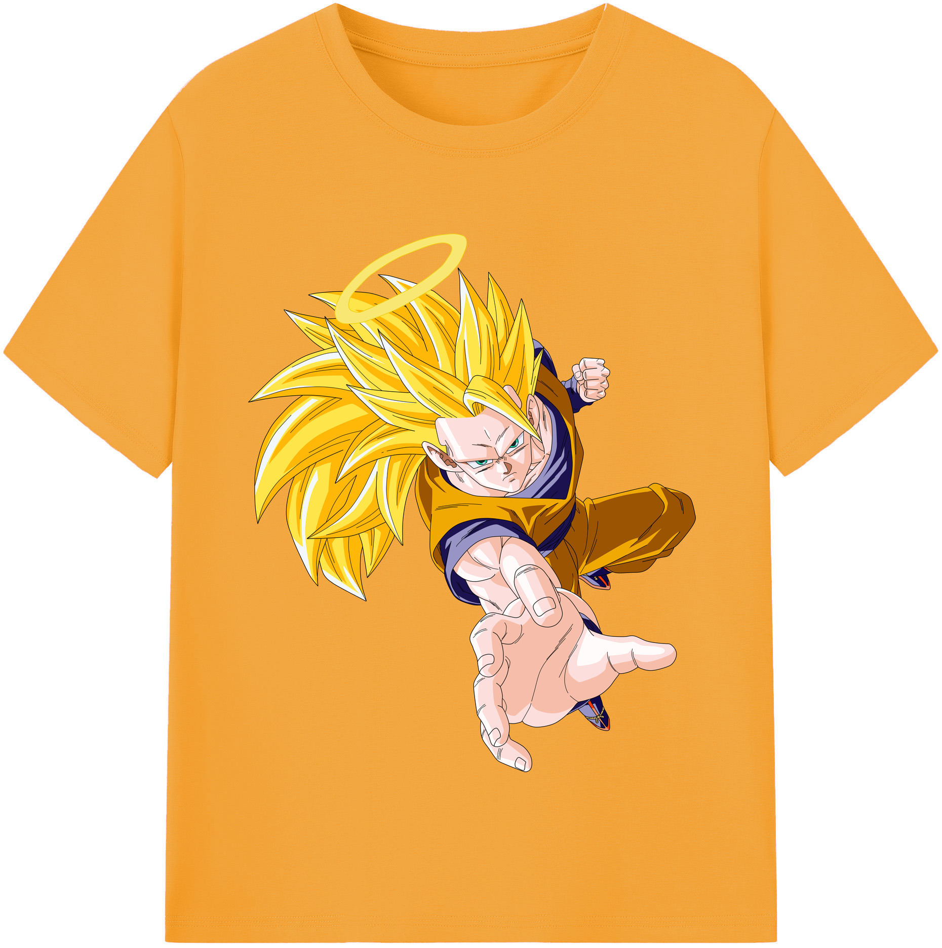 （画像用） ドラゴンボール 孫悟空（そん ごくう）Son Goku カカロット DRAGON BALL Kakarotto レディースカジュアルプリントTシャツ（綿100％）