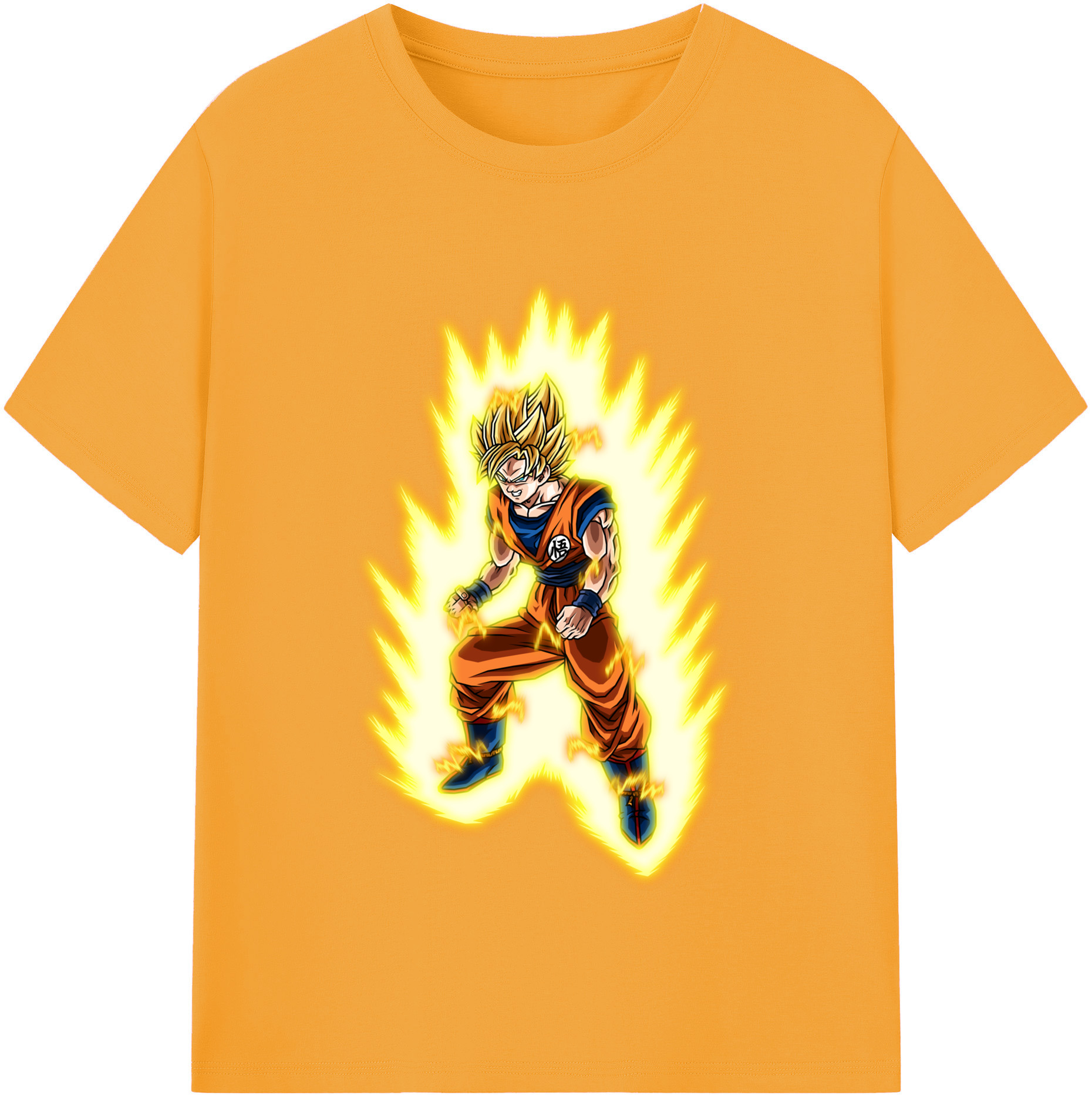 （画像用） ドラゴンボール 孫悟空（そん ごくう）Son Goku カカロット DRAGON BALL Kakarotto レディースカジュアルプリントTシャツ（綿100％）