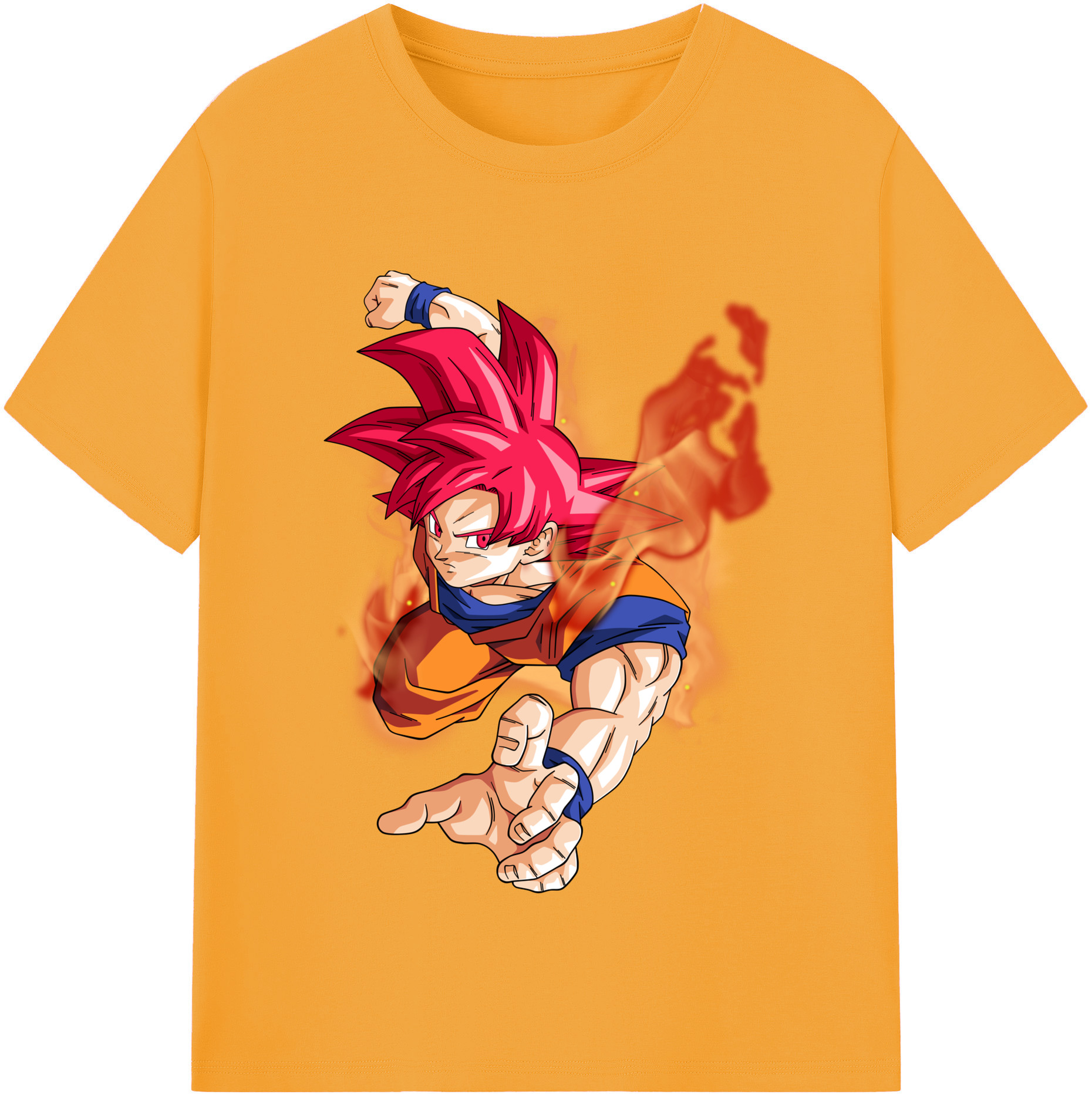 （画像用） ドラゴンボール 孫悟空（そん ごくう）Son Goku カカロット DRAGON BALL Kakarotto レディースカジュアルプリントTシャツ（綿100％）