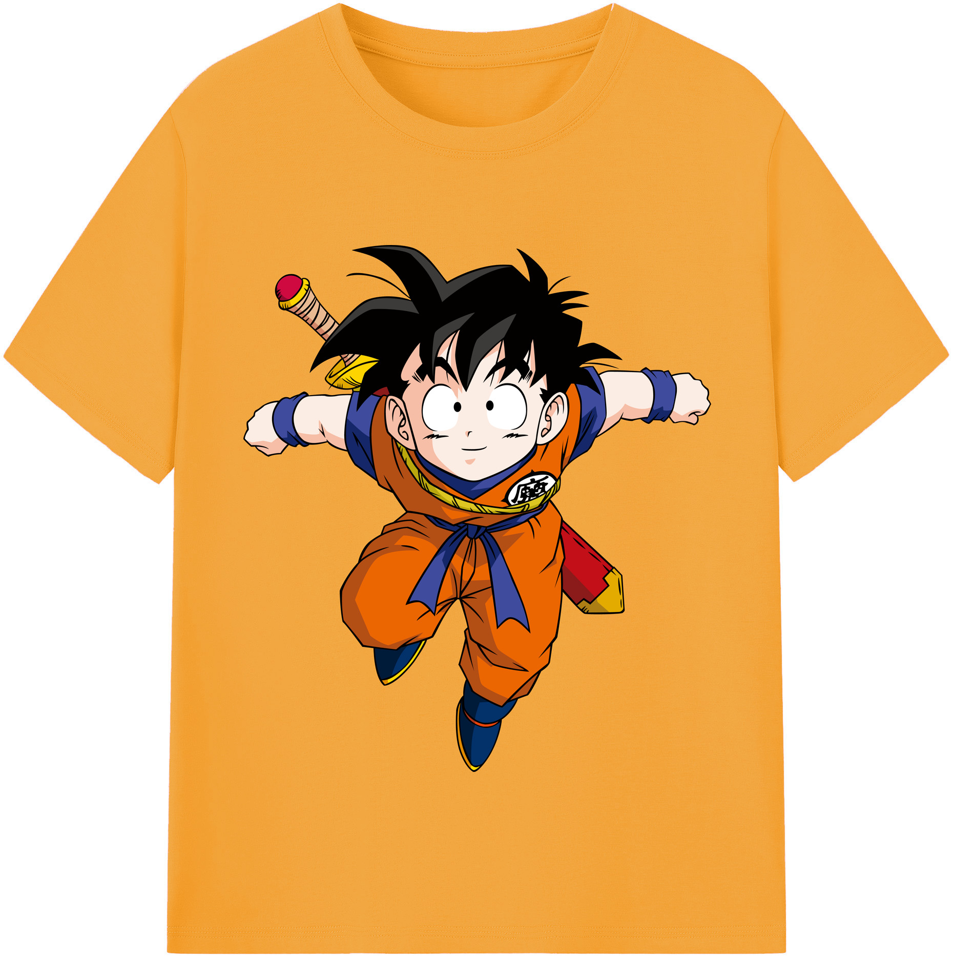 （画像用） ドラゴンボール 孫悟空（そん ごくう）Son Goku カカロット DRAGON BALL Kakarotto レディースカジュアルプリントTシャツ（綿100％）