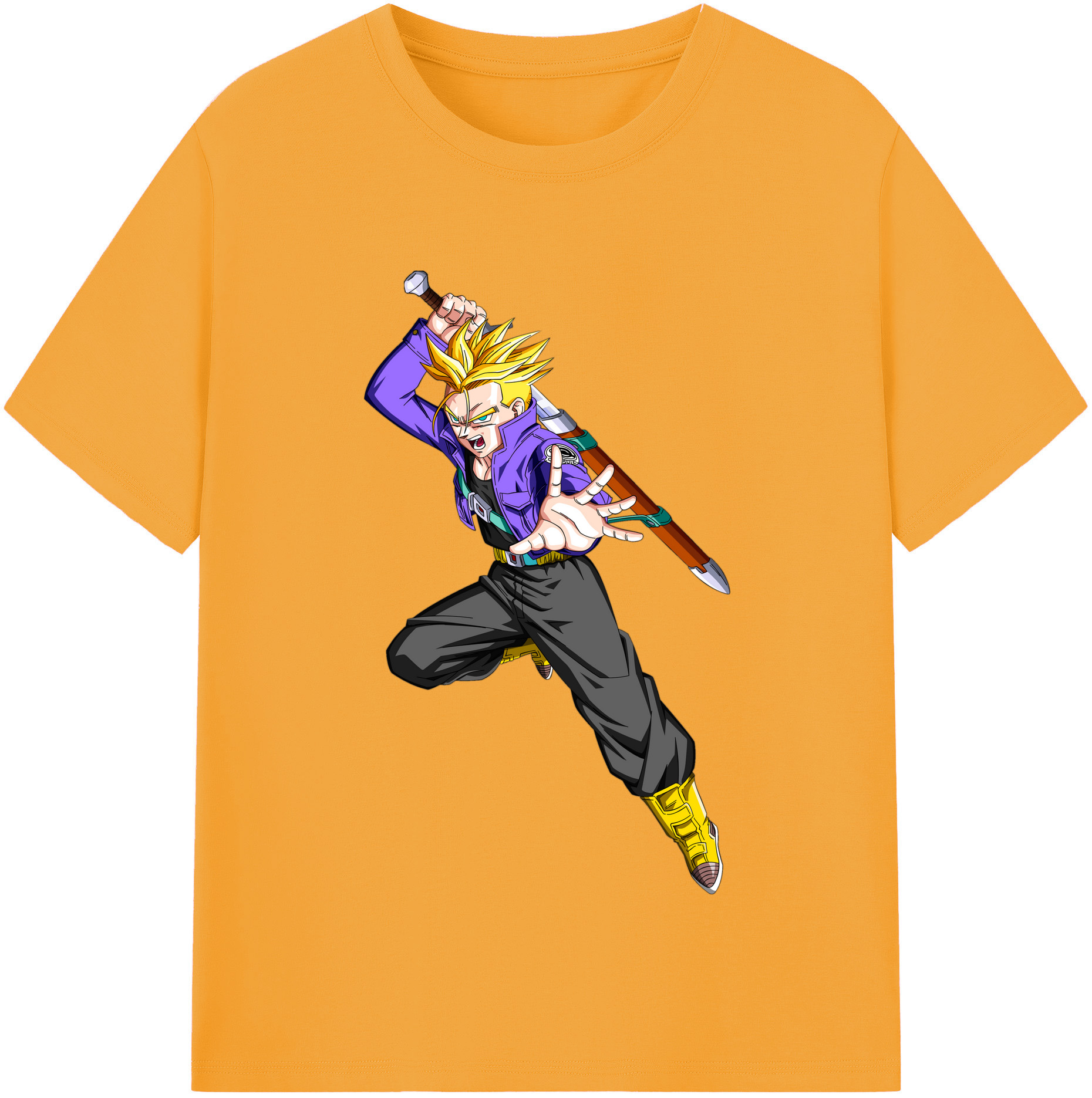 （画像用） ドラゴンボール トランクス（Torankusu）DRAGON BALL Trunks レディースカジュアルプリントTシャツ（綿100％）