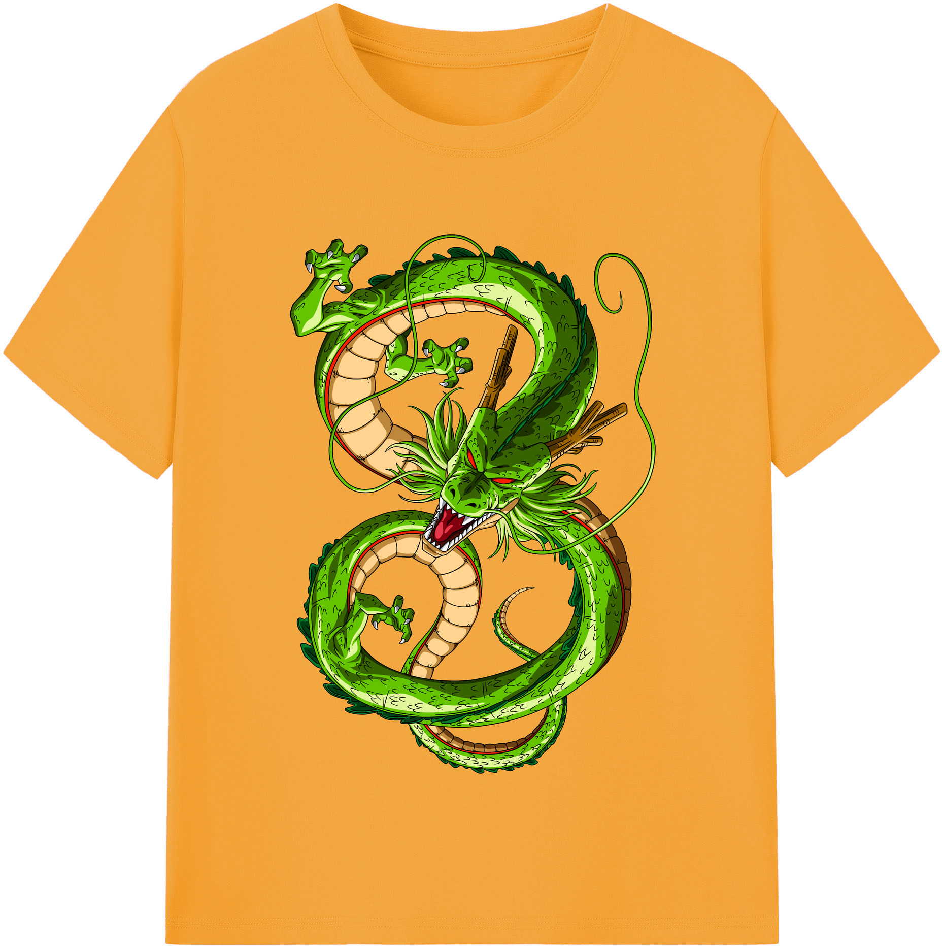 （画像用） ドラゴンボール 神龍 シェンロン DRAGON BALL Shenron レディースカジュアルプリントTシャツ（綿100％）