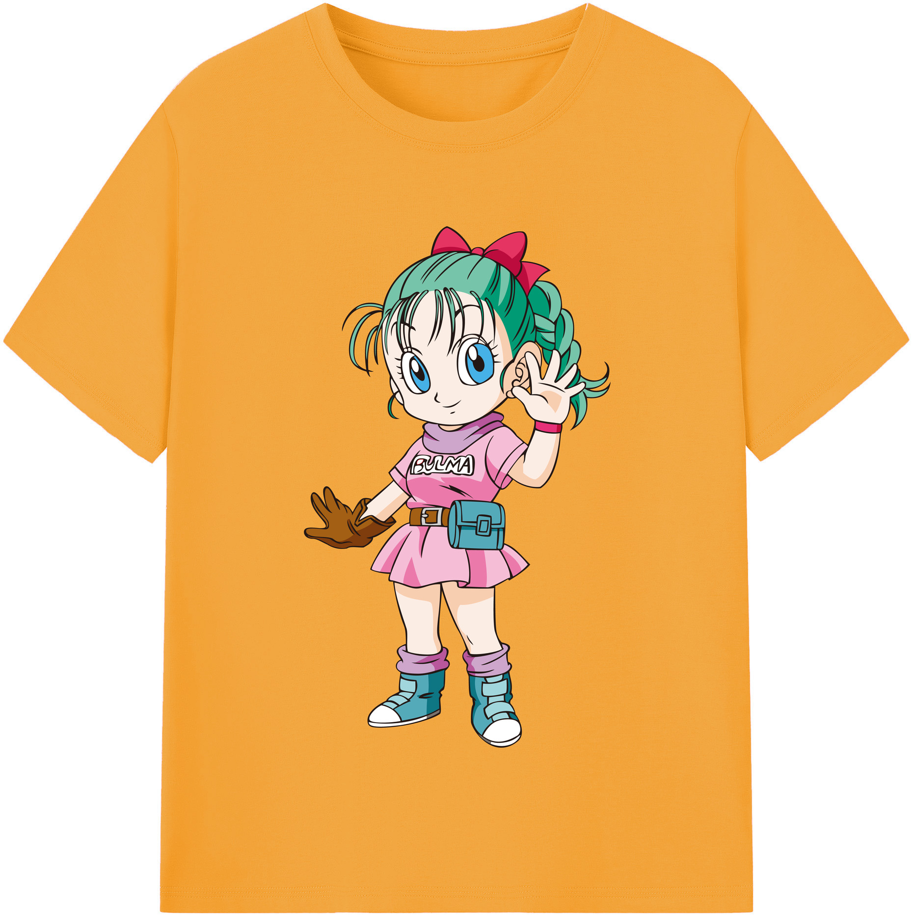 （画像用） ドラゴンボール ブルマ DRAGON BALL Bulma レディースカジュアルプリントTシャツ（綿100％）