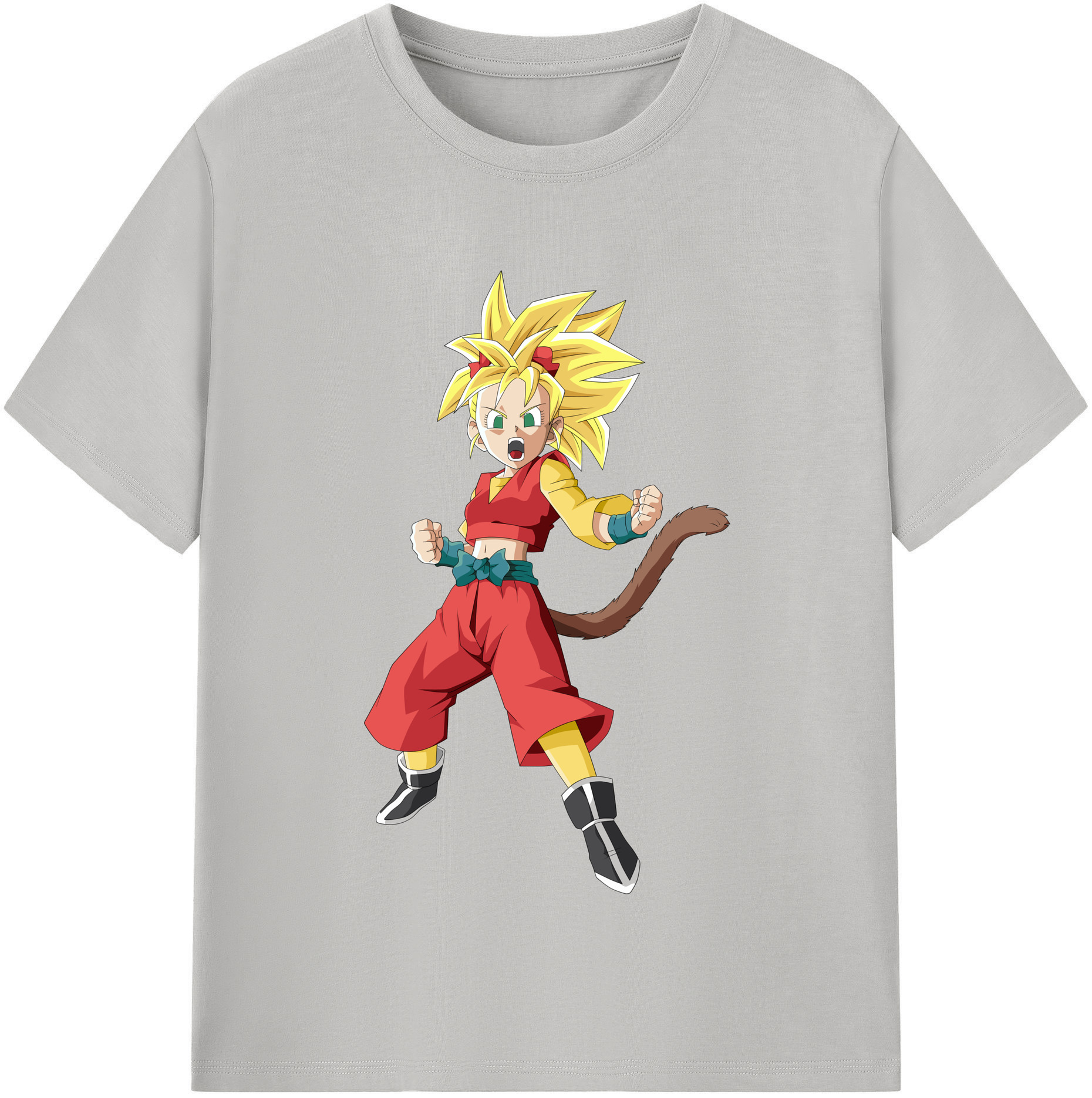 （画像用） ドラゴンボール カリフラ DRAGON BALL Caulifla レディースカジュアルプリントTシャツ（綿100％）