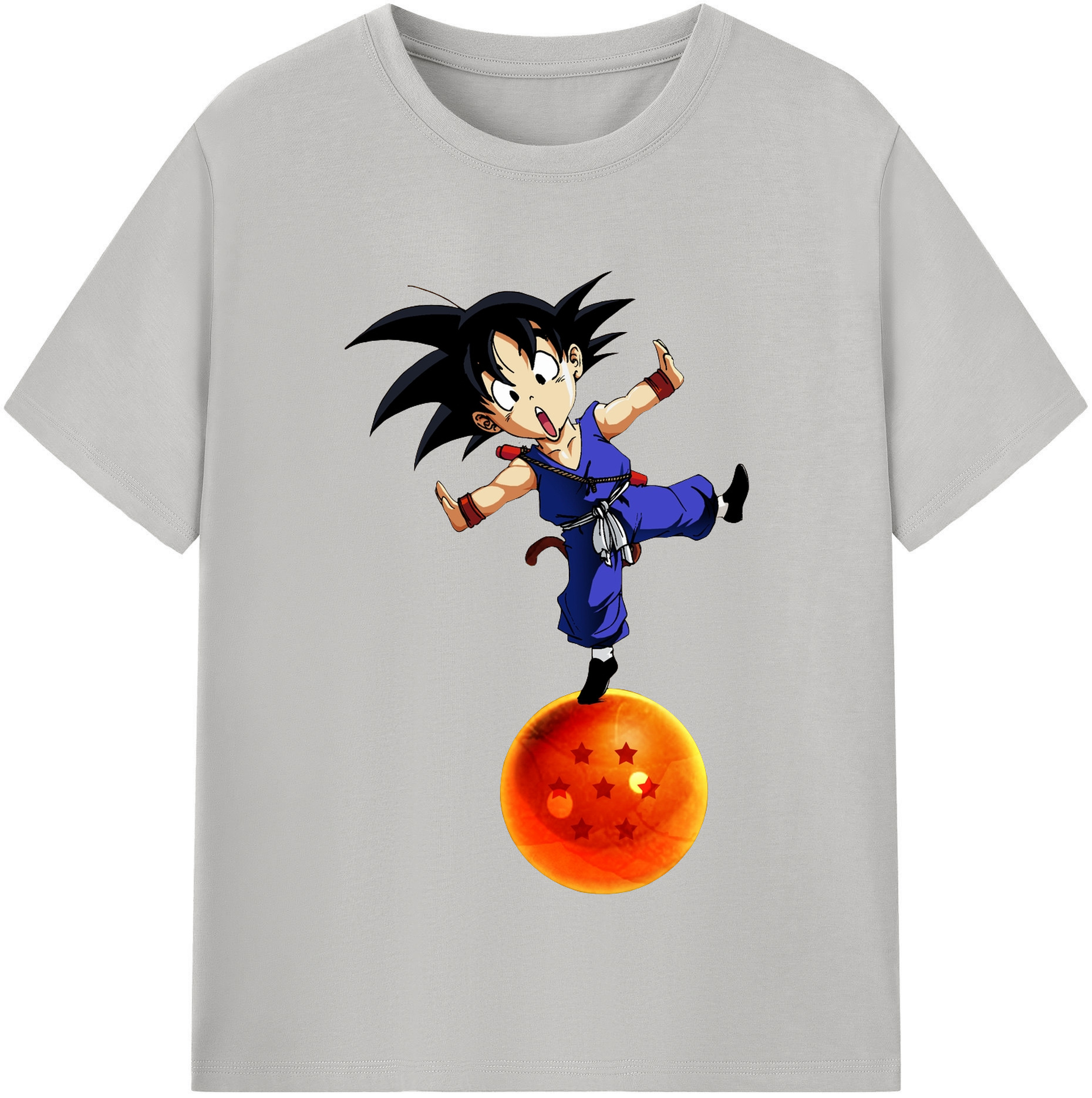 （画像用） ドラゴンボール 孫悟空（そん ごくう）Son Goku カカロット DRAGON BALL Kakarotto レディースカジュアルプリントTシャツ（綿100％）