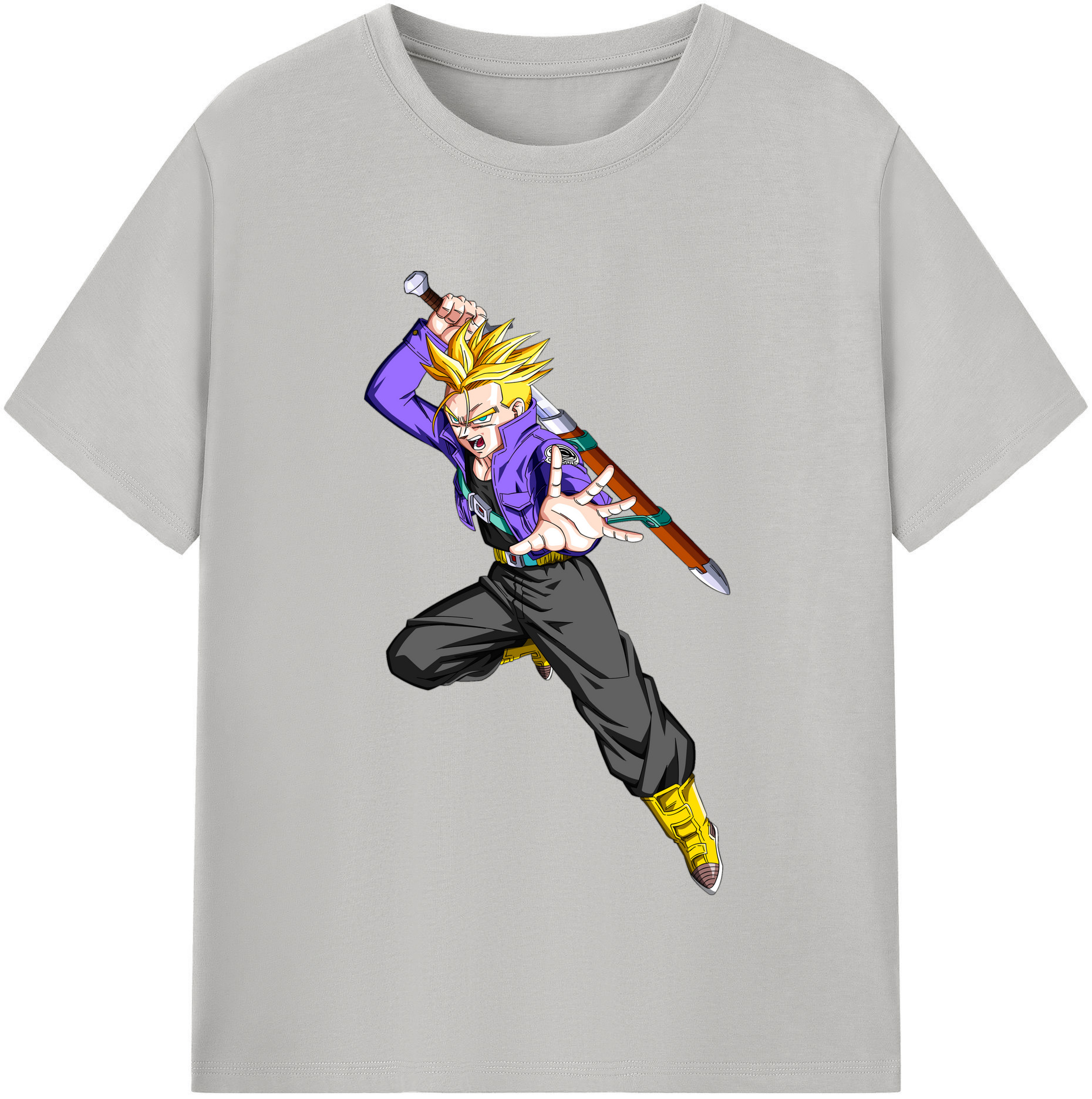 （画像用） ドラゴンボール トランクス（Torankusu）DRAGON BALL Trunks レディースカジュアルプリントTシャツ（綿100％）