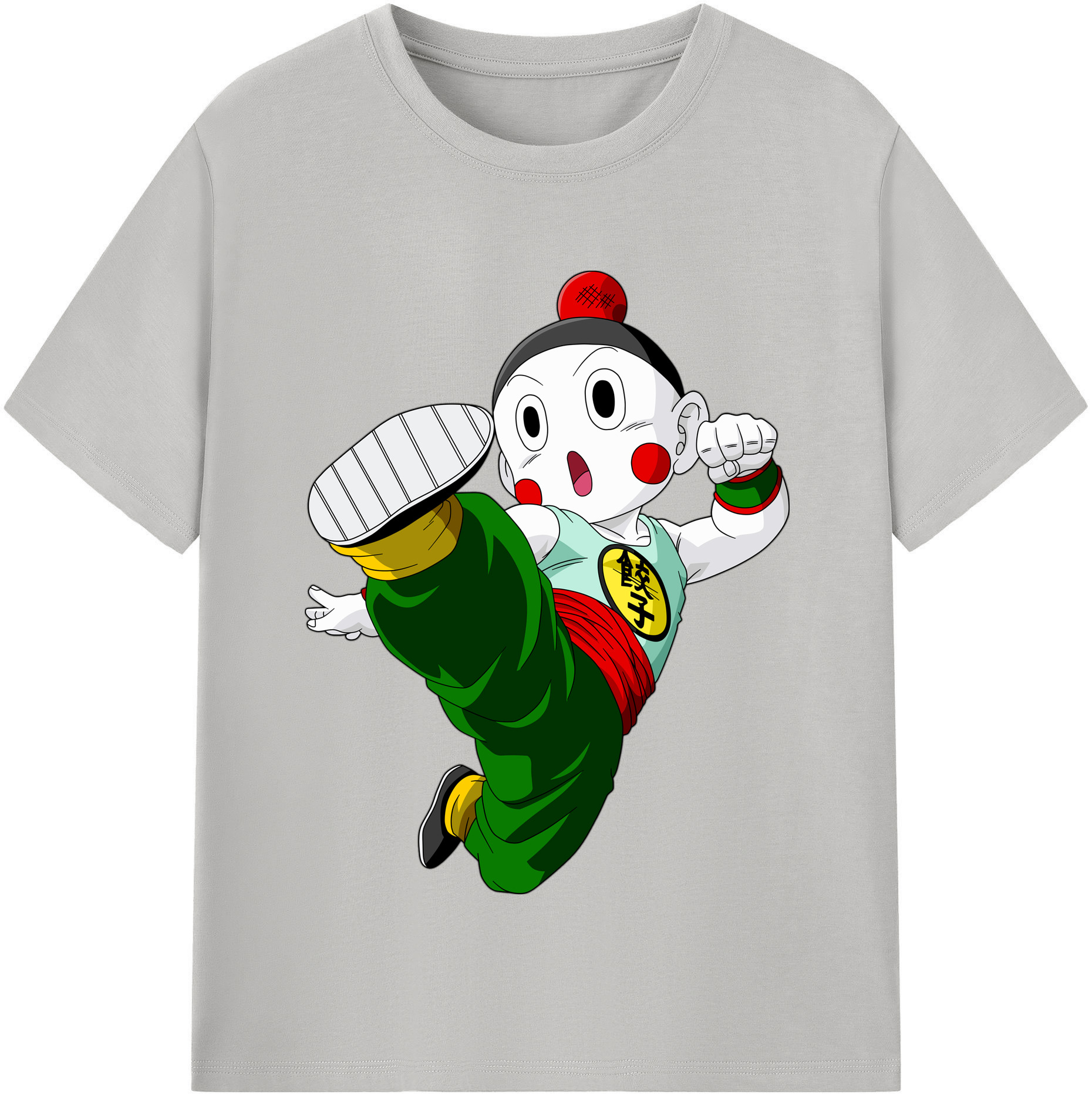 （画像用） ドラゴンボール 餃子（チャオズ）DRAGON BALL Chaoz レディースカジュアルプリントTシャツ（綿100％）