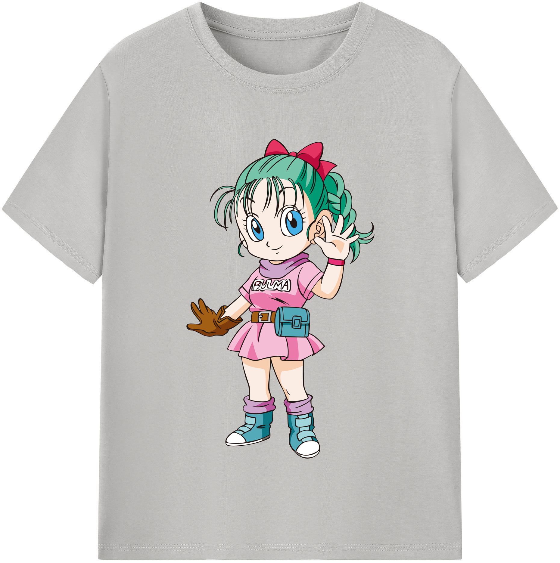 （画像用） ドラゴンボール ブルマ DRAGON BALL Bulma レディースカジュアルプリントTシャツ（綿100％）