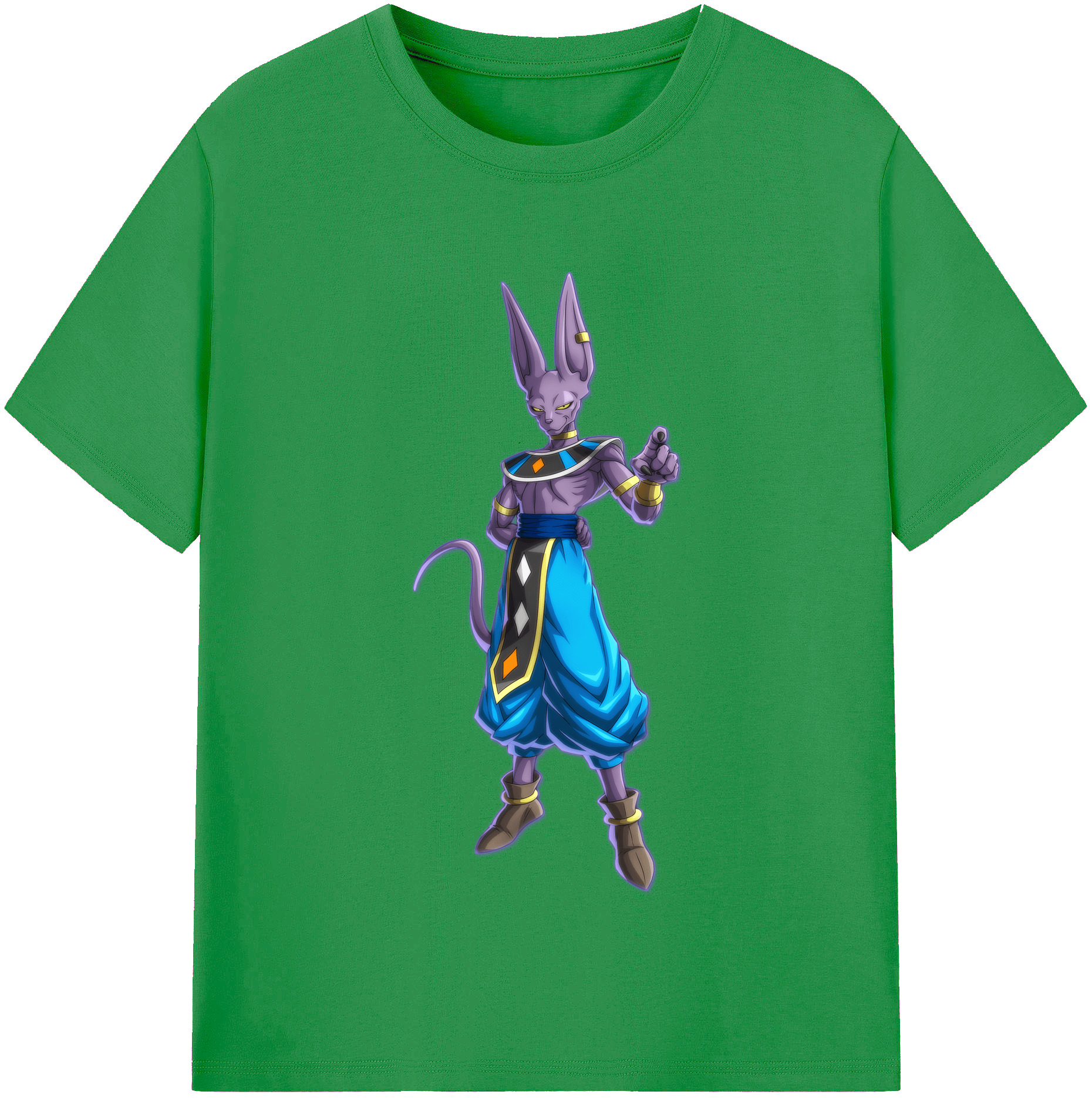 （画像用） ドラゴンボール ビルス 破壊神ビルス DRAGON BALL Beerus Birusu レディースカジュアルプリントTシャツ（綿100％）