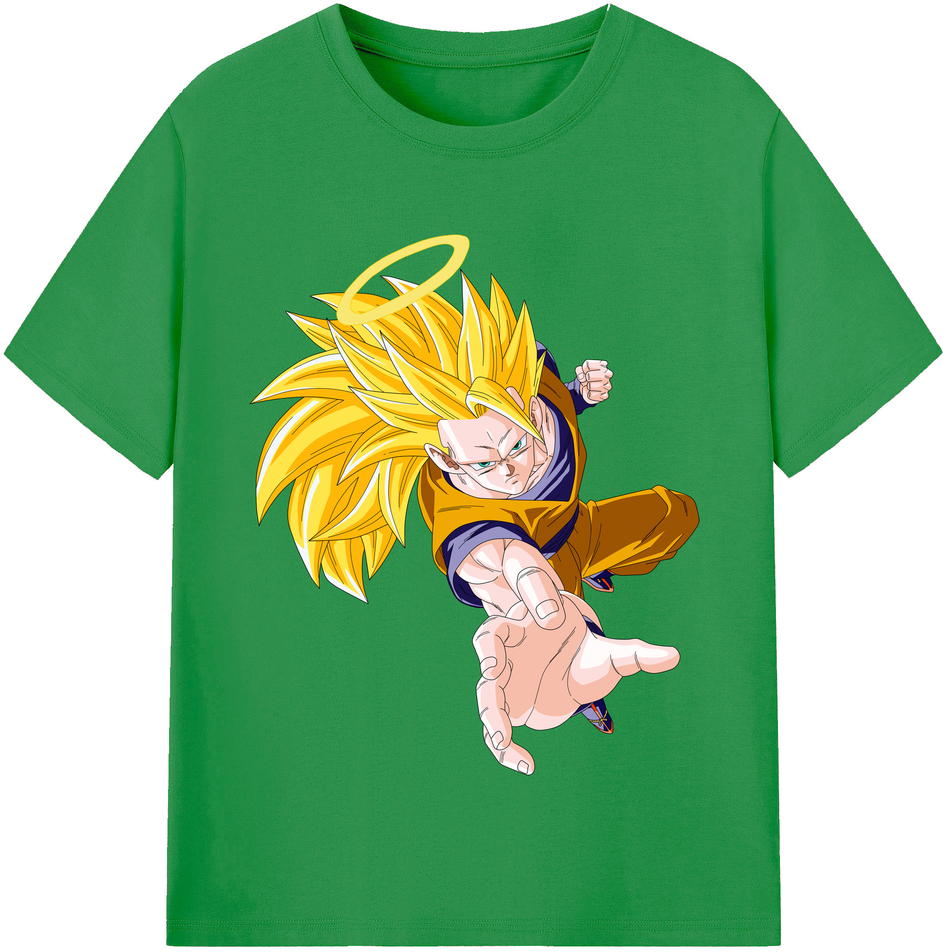 （画像用） ドラゴンボール 孫悟空（そん ごくう）Son Goku カカロット DRAGON BALL Kakarotto レディースカジュアルプリントTシャツ（綿100％）