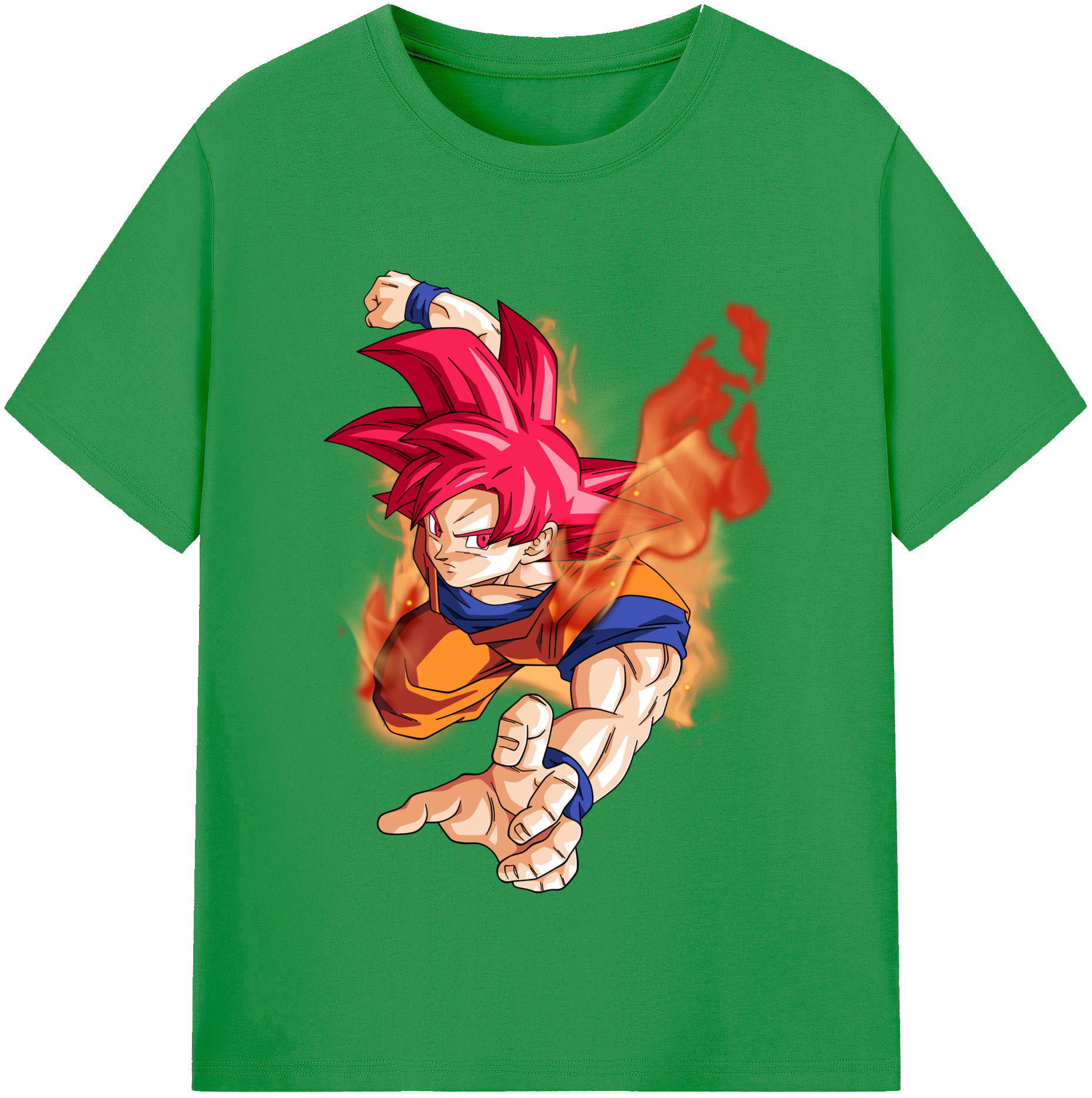 （画像用） ドラゴンボール 孫悟空（そん ごくう）Son Goku カカロット DRAGON BALL Kakarotto レディースカジュアルプリントTシャツ（綿100％）