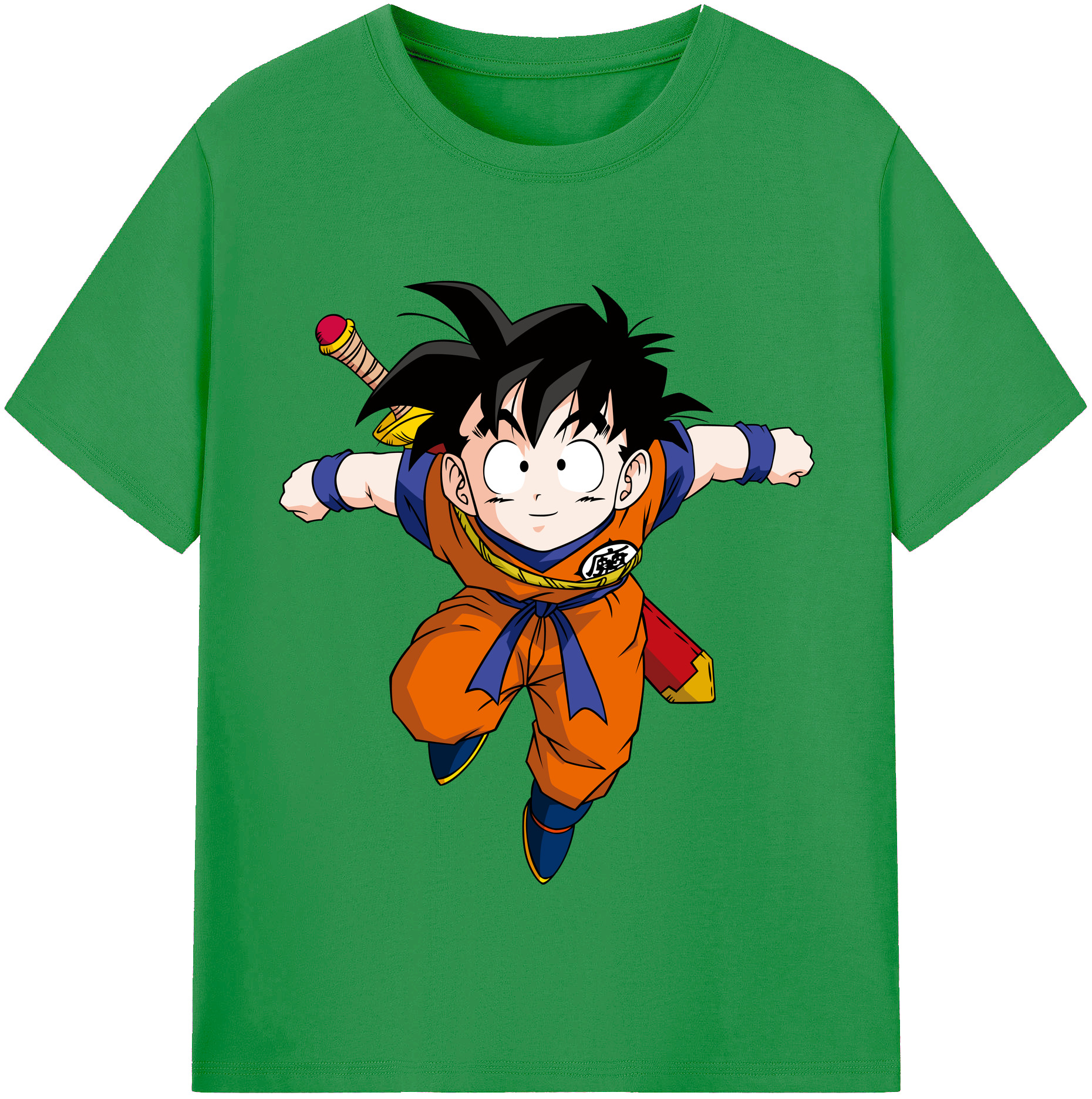 （画像用） ドラゴンボール 孫悟空（そん ごくう）Son Goku カカロット DRAGON BALL Kakarotto レディースカジュアルプリントTシャツ（綿100％）