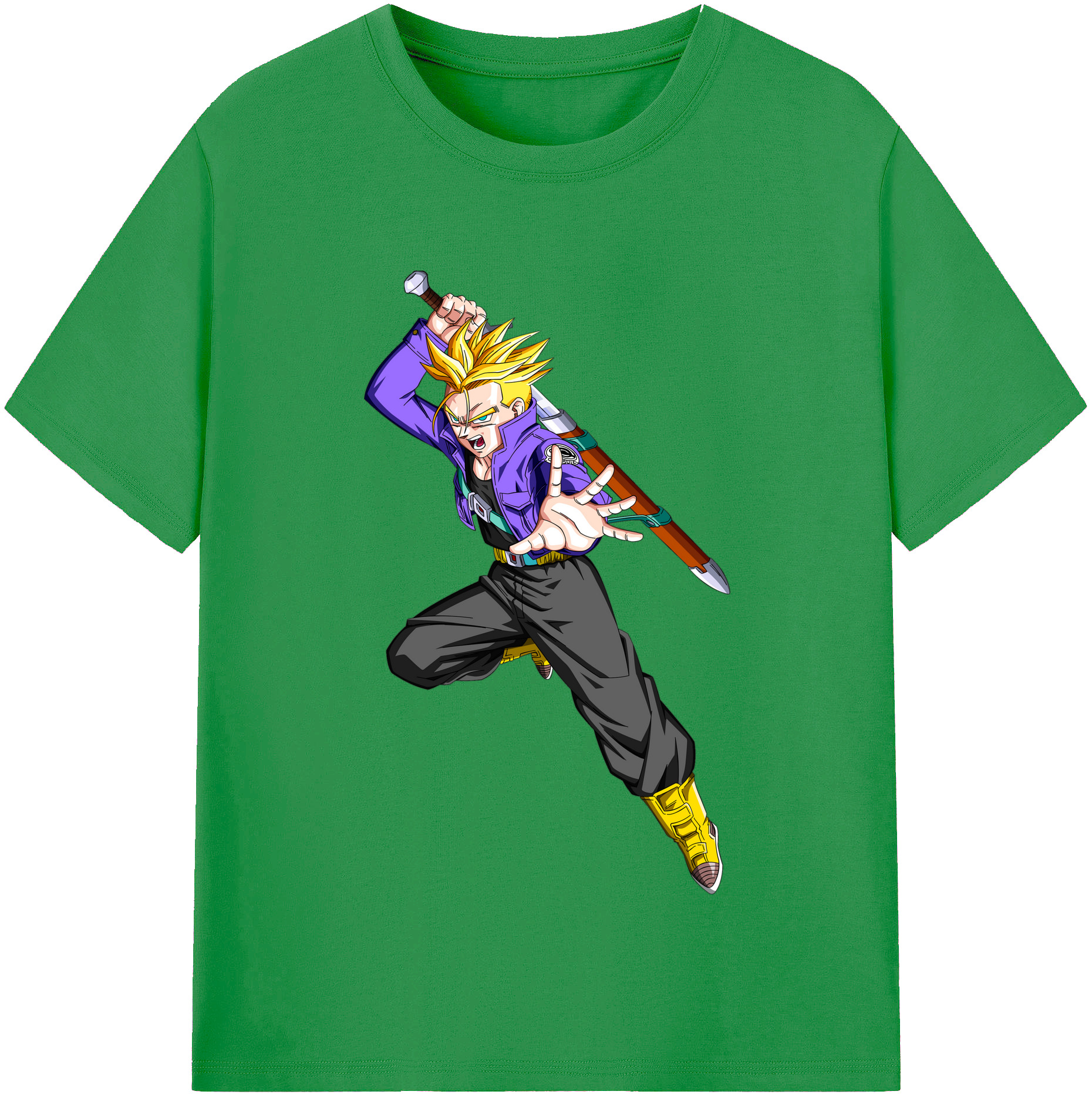 （画像用） ドラゴンボール トランクス（Torankusu）DRAGON BALL Trunks レディースカジュアルプリントTシャツ（綿100％）