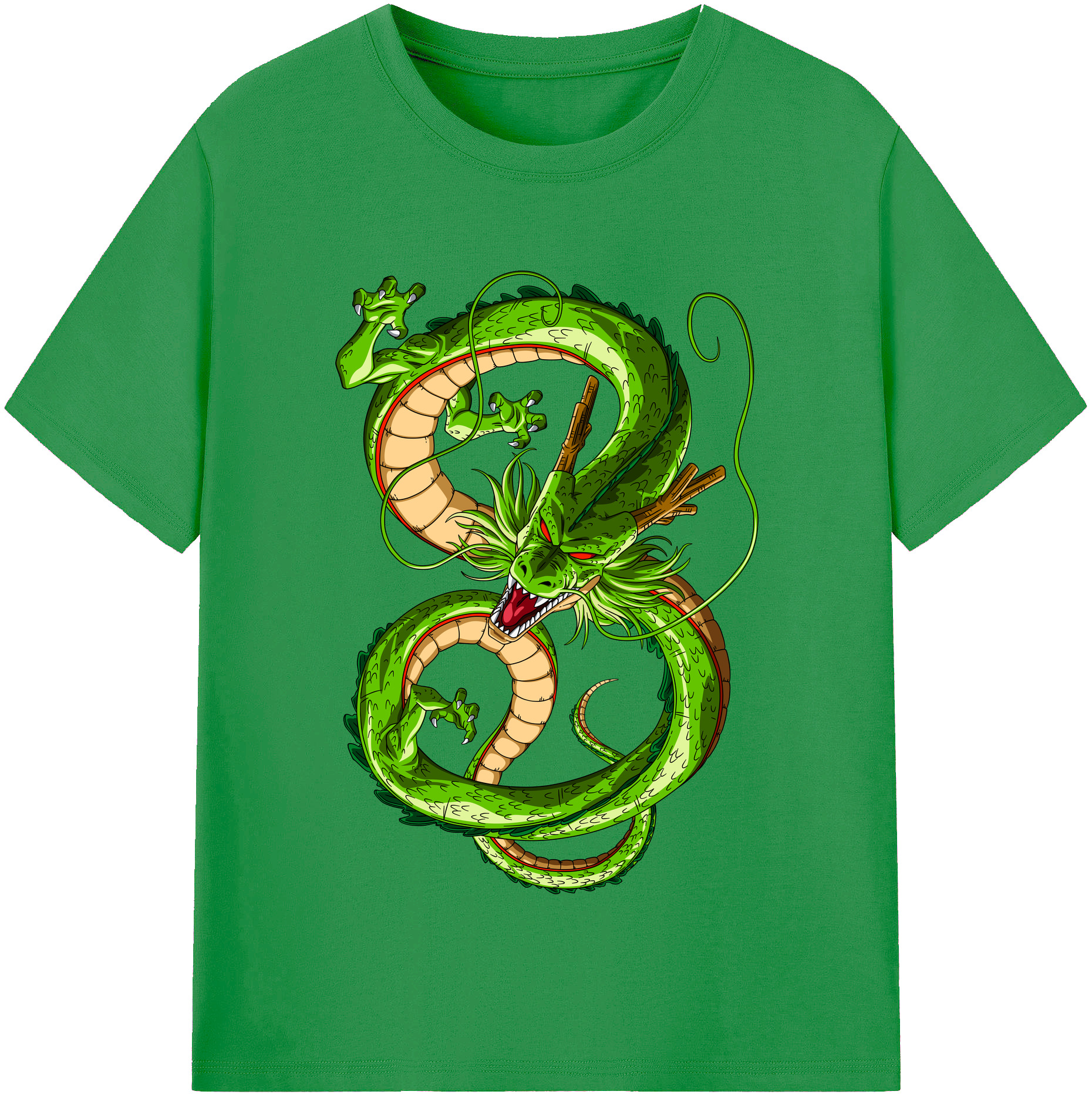 （画像用） ドラゴンボール 神龍 シェンロン DRAGON BALL Shenron レディースカジュアルプリントTシャツ（綿100％）