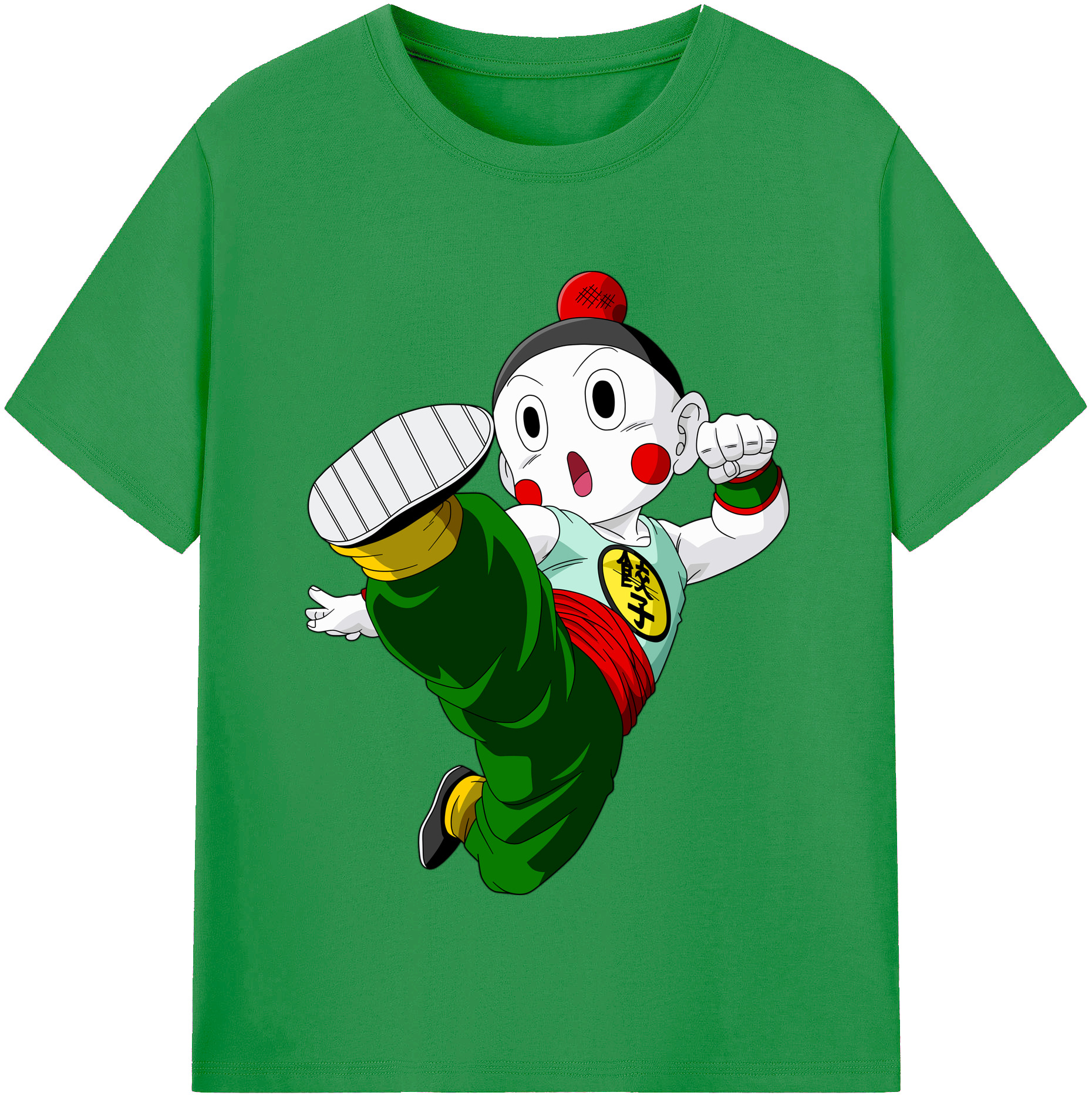 （画像用） ドラゴンボール 餃子（チャオズ）DRAGON BALL Chaoz レディースカジュアルプリントTシャツ（綿100％）