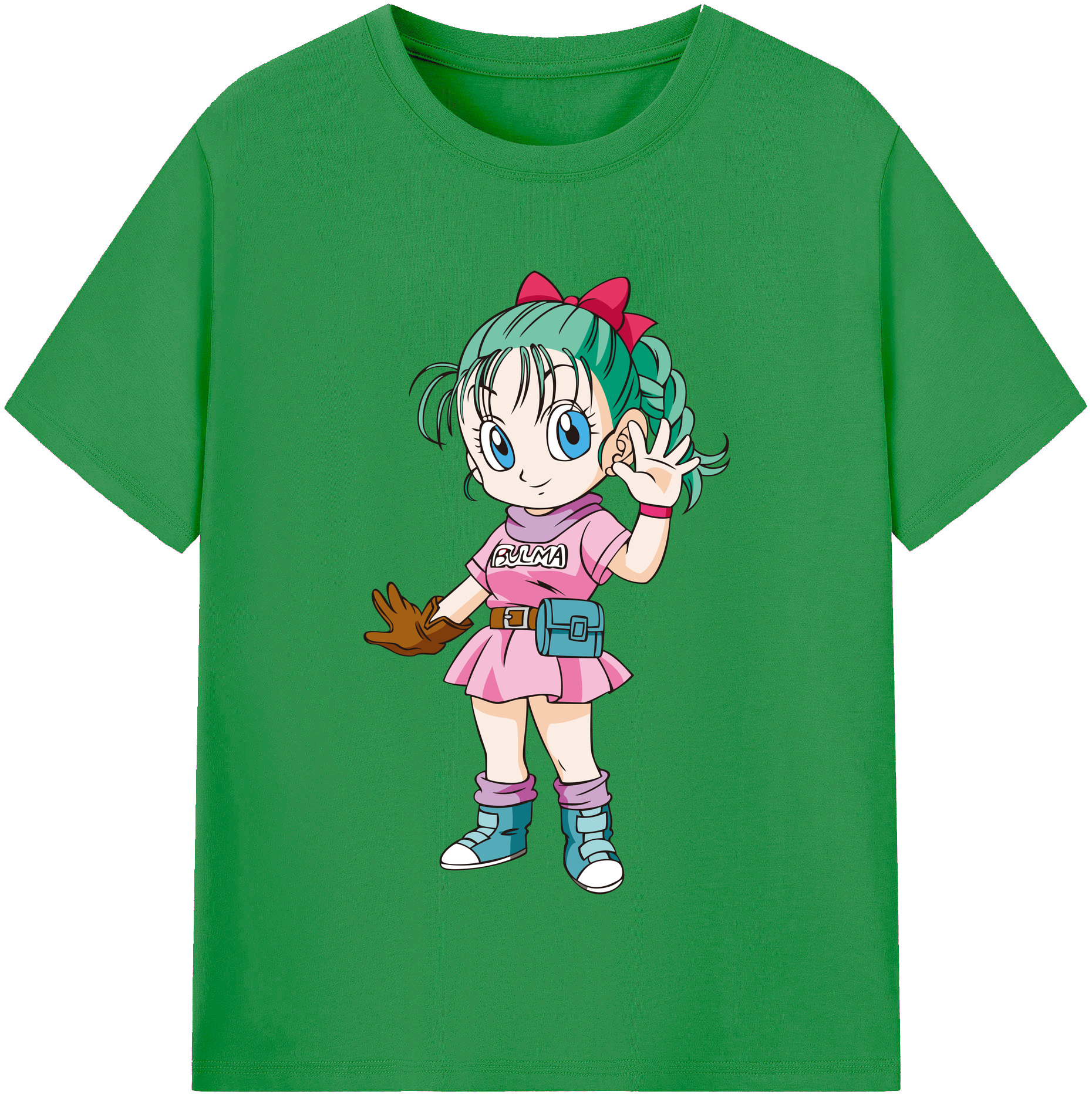 （画像用） ドラゴンボール ブルマ DRAGON BALL Bulma レディースカジュアルプリントTシャツ（綿100％）