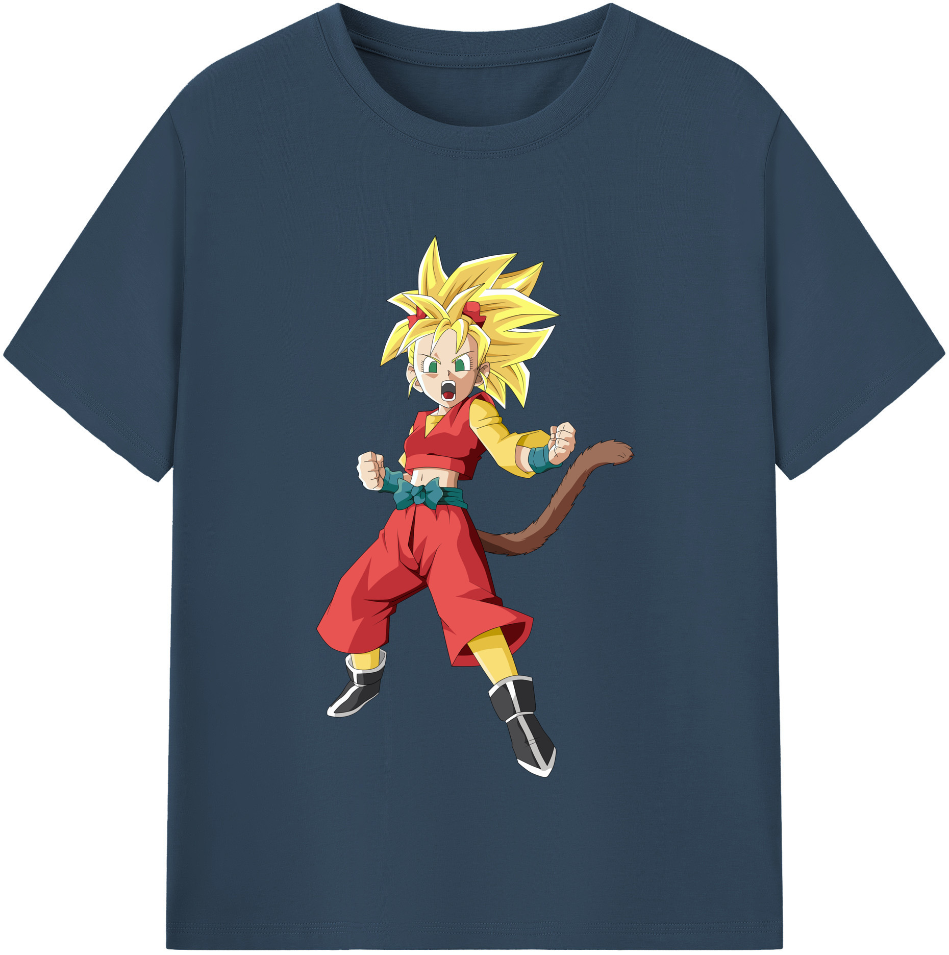 （画像用） ドラゴンボール カリフラ DRAGON BALL Caulifla レディースカジュアルプリントTシャツ（綿100％）