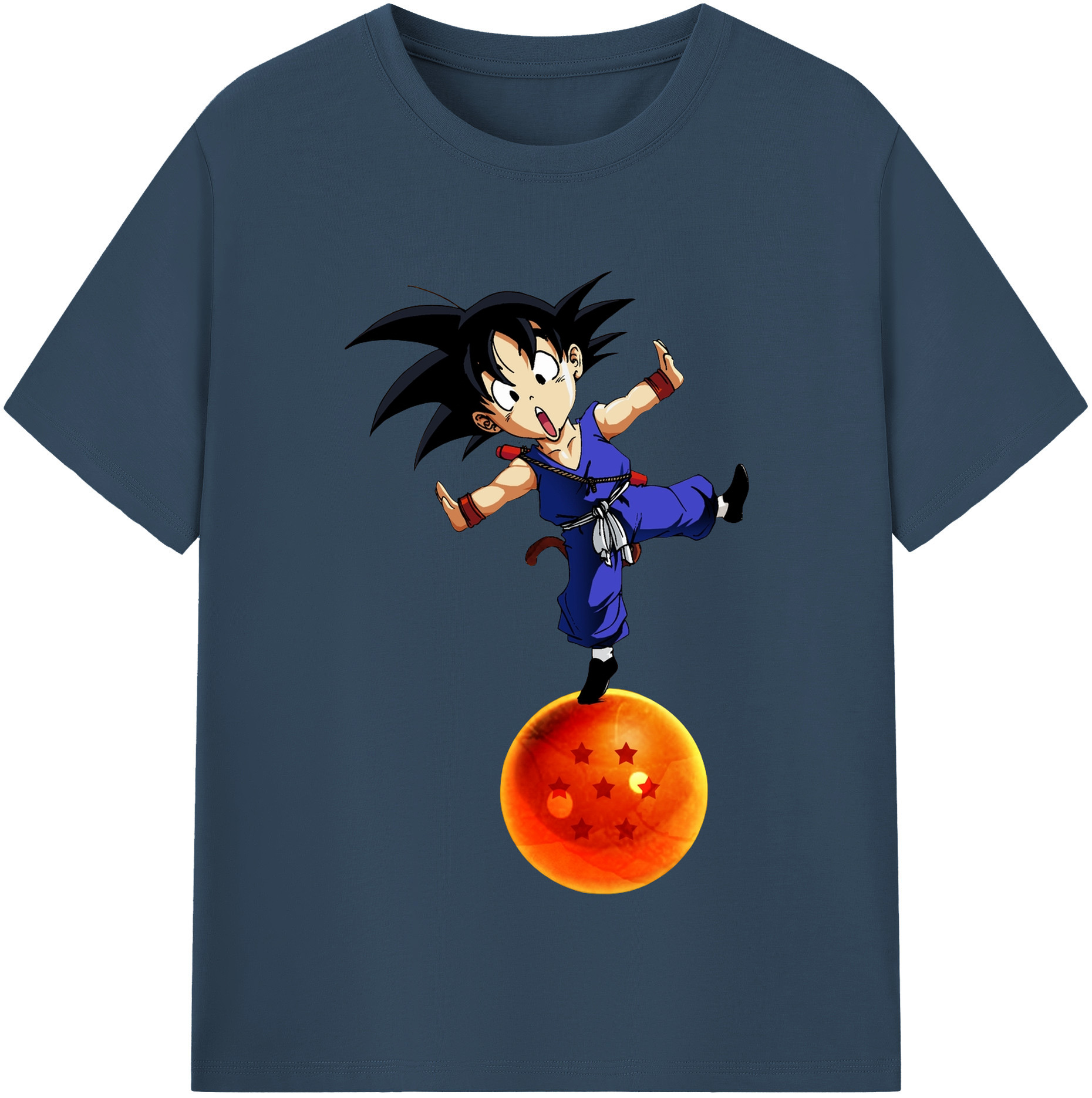 （画像用） ドラゴンボール 孫悟空（そん ごくう）Son Goku カカロット DRAGON BALL Kakarotto レディースカジュアルプリントTシャツ（綿100％）
