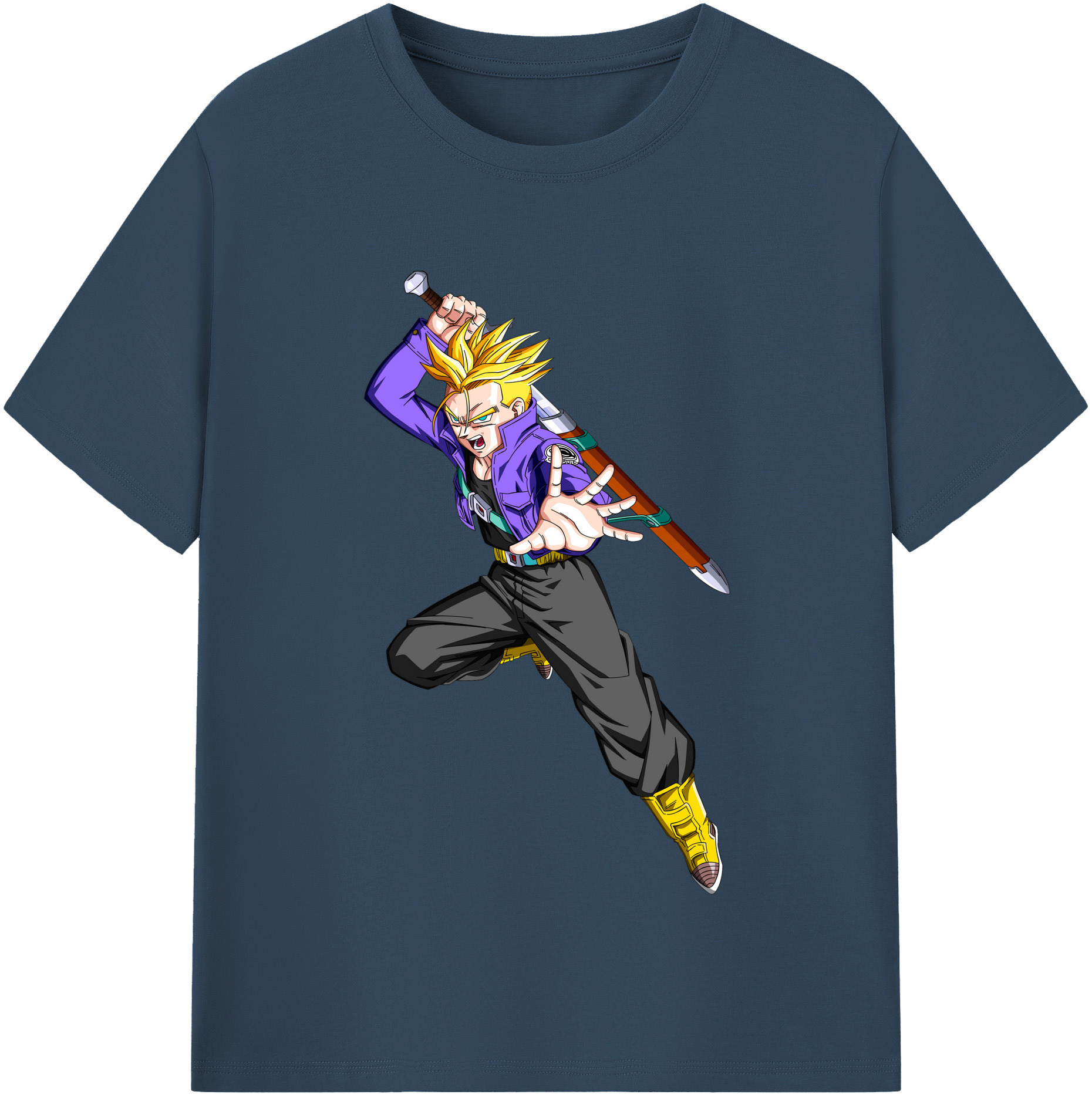 （画像用） ドラゴンボール トランクス（Torankusu）DRAGON BALL Trunks レディースカジュアルプリントTシャツ（綿100％）