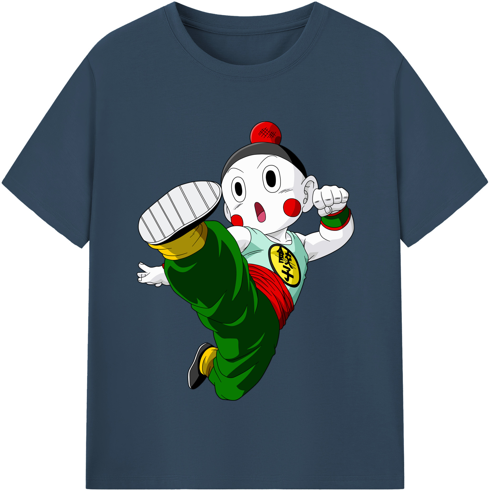 （画像用） ドラゴンボール 餃子（チャオズ）DRAGON BALL Chaoz レディースカジュアルプリントTシャツ（綿100％）