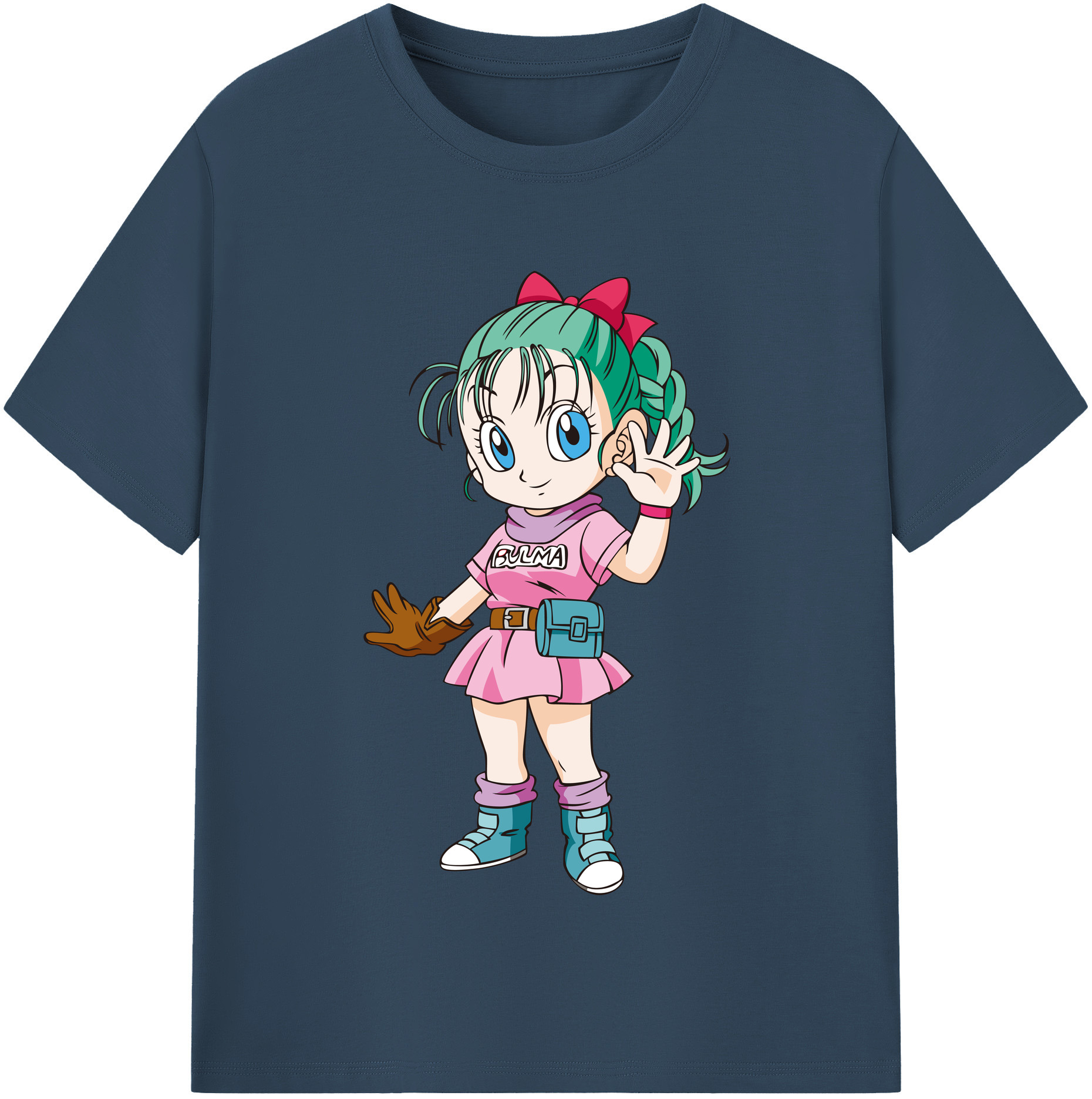 （画像用） ドラゴンボール ブルマ DRAGON BALL Bulma レディースカジュアルプリントTシャツ（綿100％）
