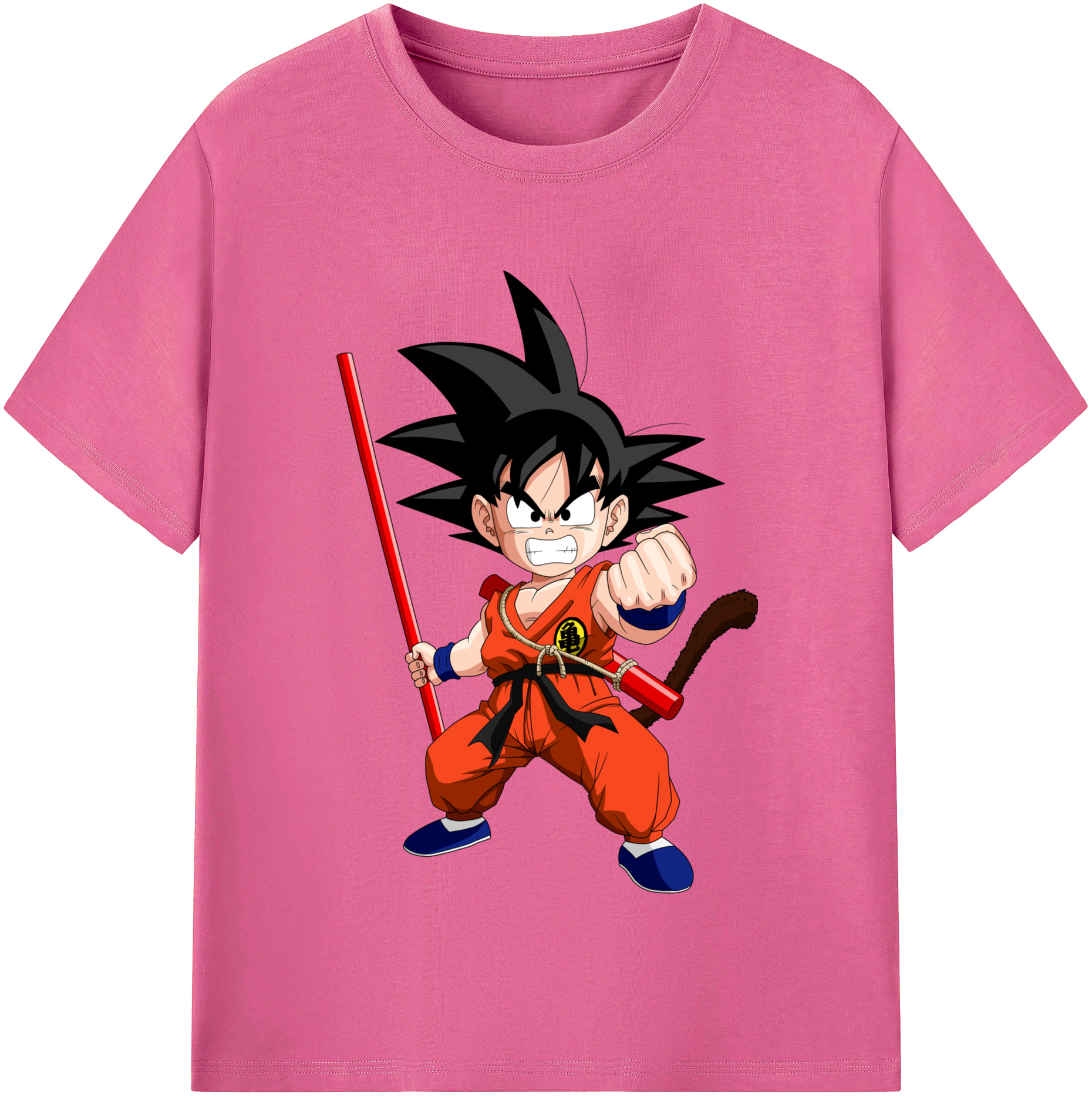 （画像用） ドラゴンボール 孫悟空（そん ごくう）Son Goku カカロット DRAGON BALL Kakarotto レディースカジュアルプリントTシャツ（綿100％）