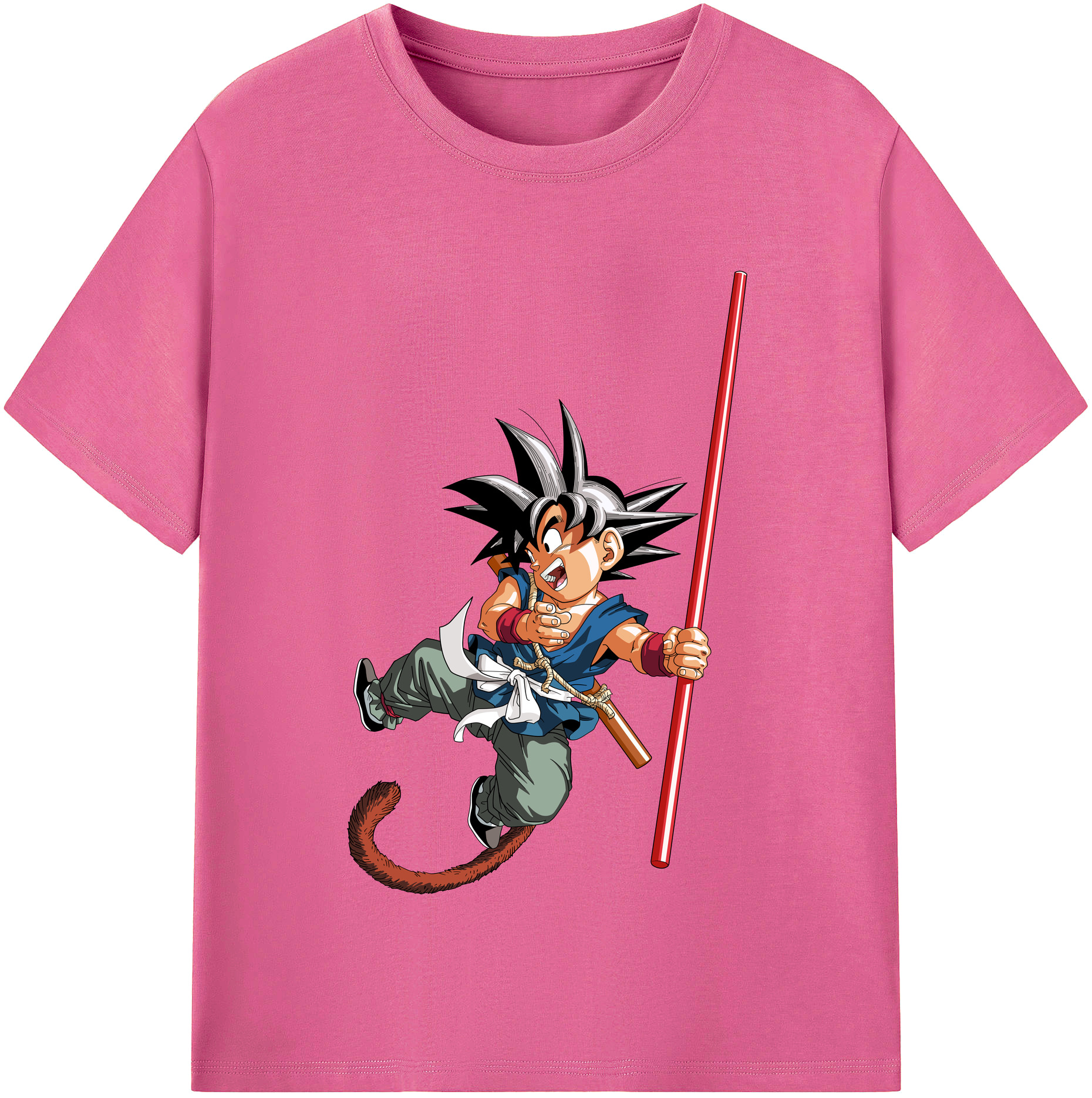 （画像用） ドラゴンボール 孫悟空（そん ごくう）Son Goku カカロット DRAGON BALL Kakarotto レディースカジュアルプリントTシャツ（綿100％）