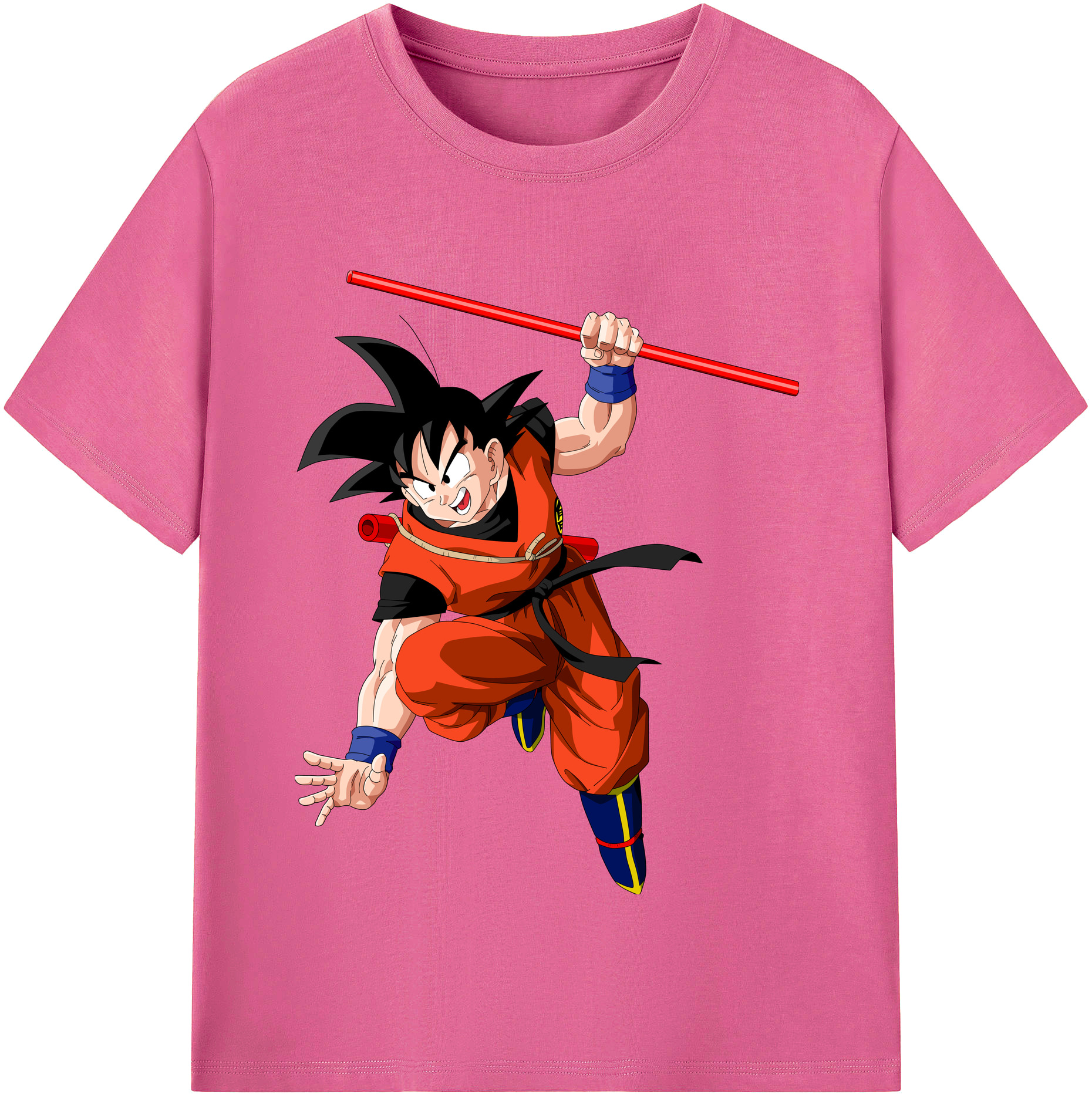 （画像用） ドラゴンボール 孫悟空（そん ごくう）Son Goku カカロット DRAGON BALL Kakarotto レディースカジュアルプリントTシャツ（綿100％）