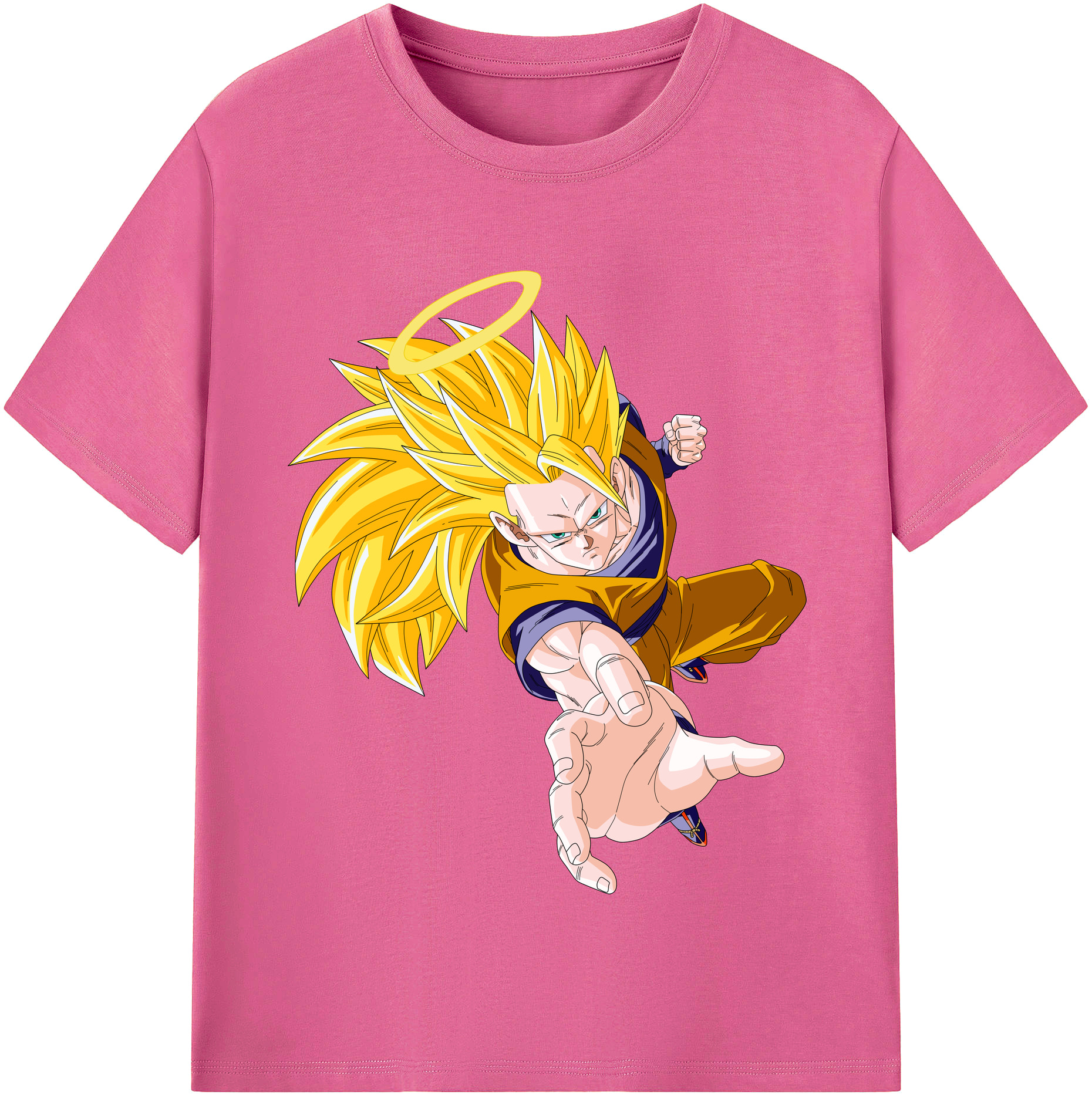 （画像用） ドラゴンボール 孫悟空（そん ごくう）Son Goku カカロット DRAGON BALL Kakarotto レディースカジュアルプリントTシャツ（綿100％）