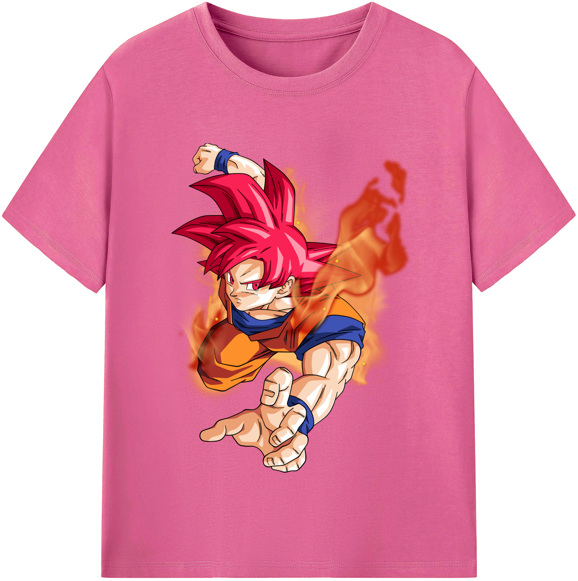 （画像用） ドラゴンボール 孫悟空（そん ごくう）Son Goku カカロット DRAGON BALL Kakarotto レディースカジュアルプリントTシャツ（綿100％）