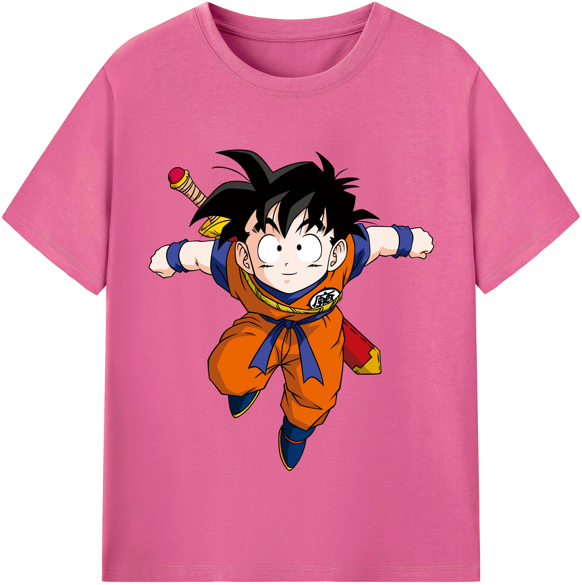 （画像用） ドラゴンボール 孫悟空（そん ごくう）Son Goku カカロット DRAGON BALL Kakarotto レディースカジュアルプリントTシャツ（綿100％）
