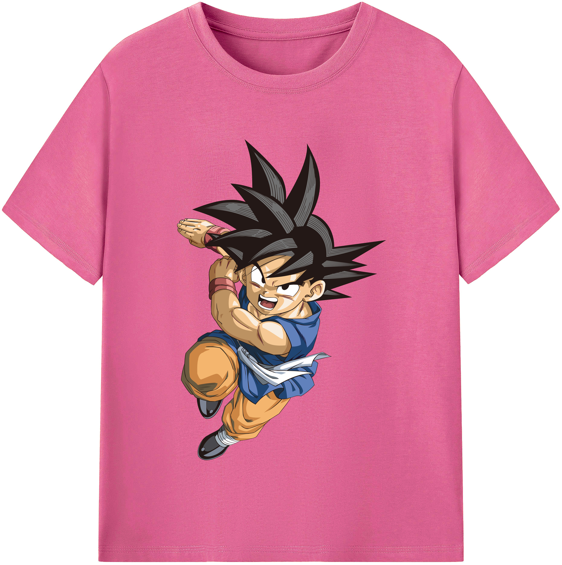 （画像用） ドラゴンボール 孫悟空（そん ごくう）Son Goku カカロット DRAGON BALL Kakarotto レディースカジュアルプリントTシャツ（綿100％）