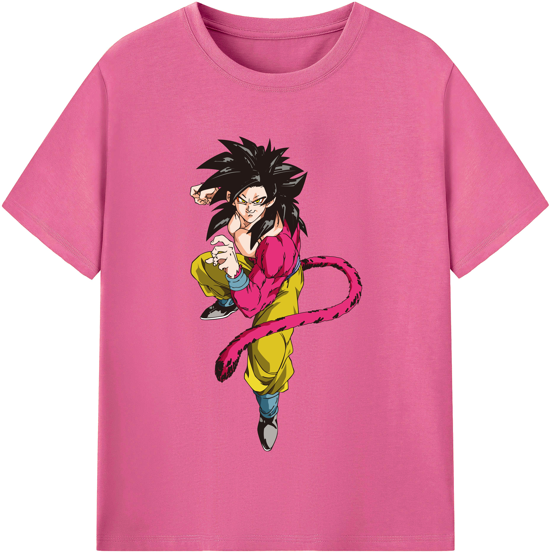 （画像用） ドラゴンボール 孫悟空（そん ごくう）Son Goku カカロット DRAGON BALL Kakarotto レディースカジュアルプリントTシャツ（綿100％）