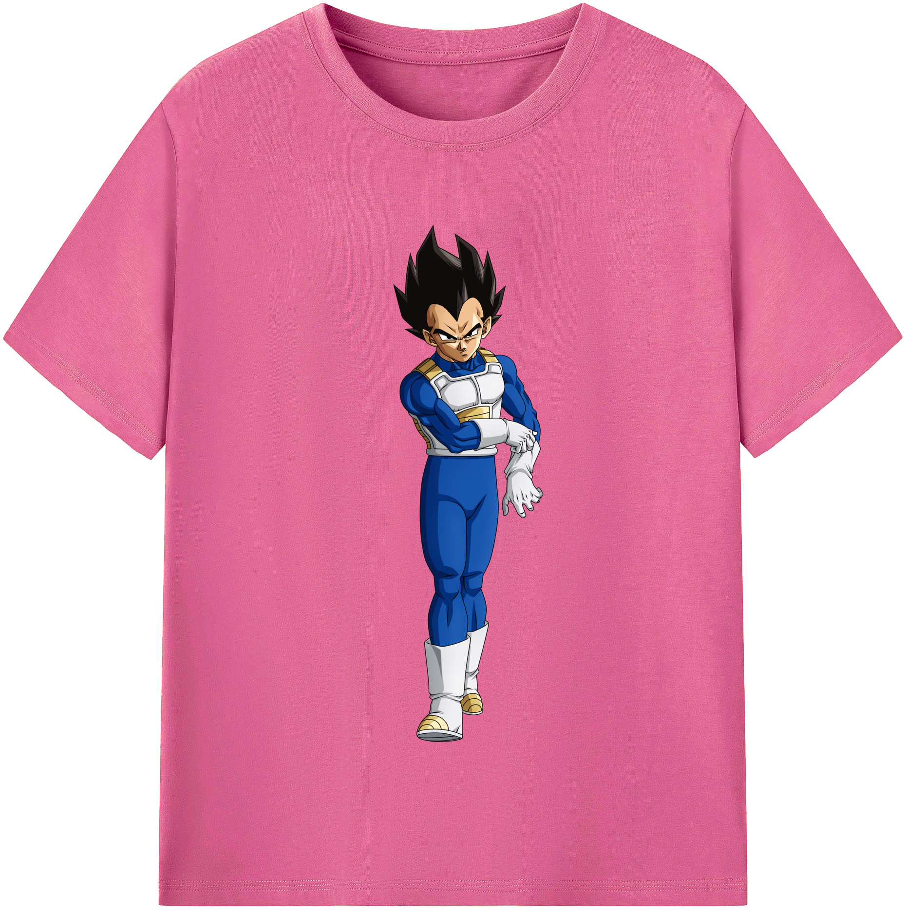 （画像用） ドラゴンボール ベジータ四世（Bejīta Yonsei）DRAGON BALL Vegeta IV レディースカジュアルプリントTシャツ（綿100％）