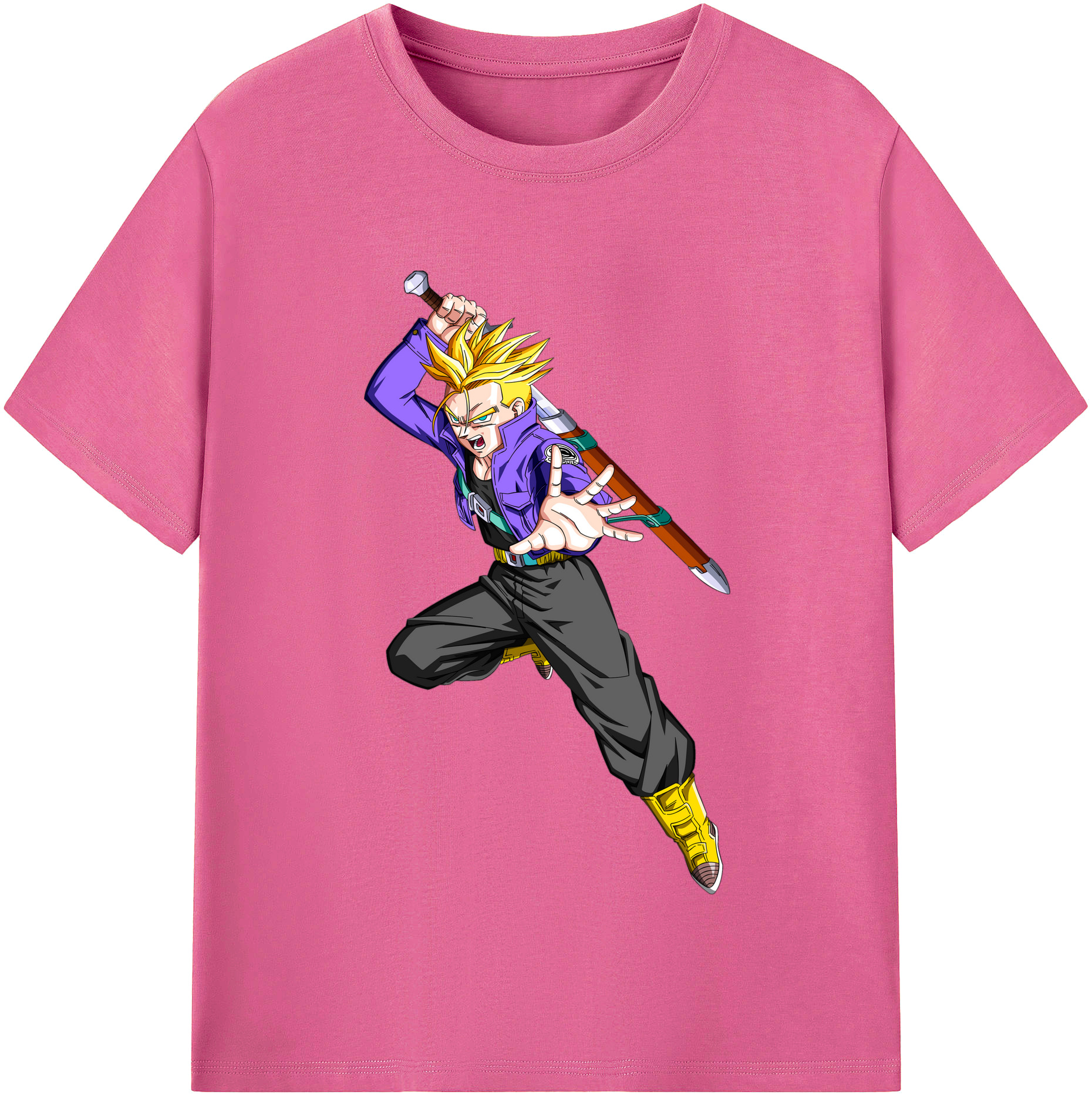 （画像用） ドラゴンボール トランクス（Torankusu）DRAGON BALL Trunks レディースカジュアルプリントTシャツ（綿100％）