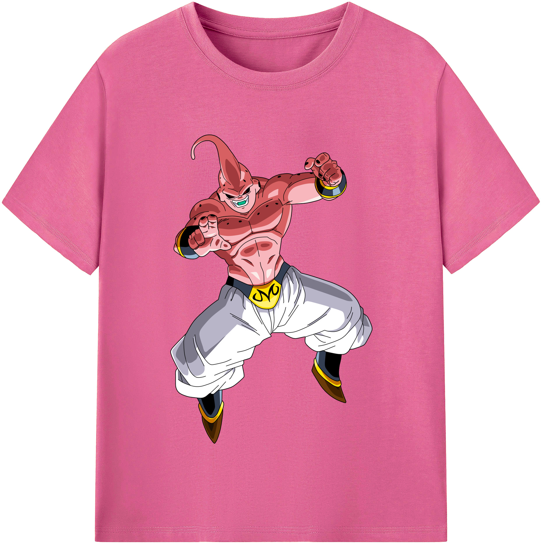 （画像用） ドラゴンボール 魔人ブウ DRAGON BALL Majin Buu レディースカジュアルプリントTシャツ（綿100％）