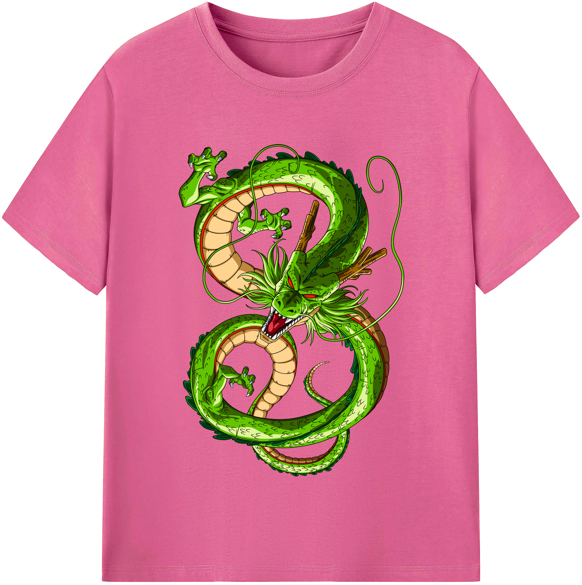 （画像用） ドラゴンボール 神龍 シェンロン DRAGON BALL Shenron レディースカジュアルプリントTシャツ（綿100％）