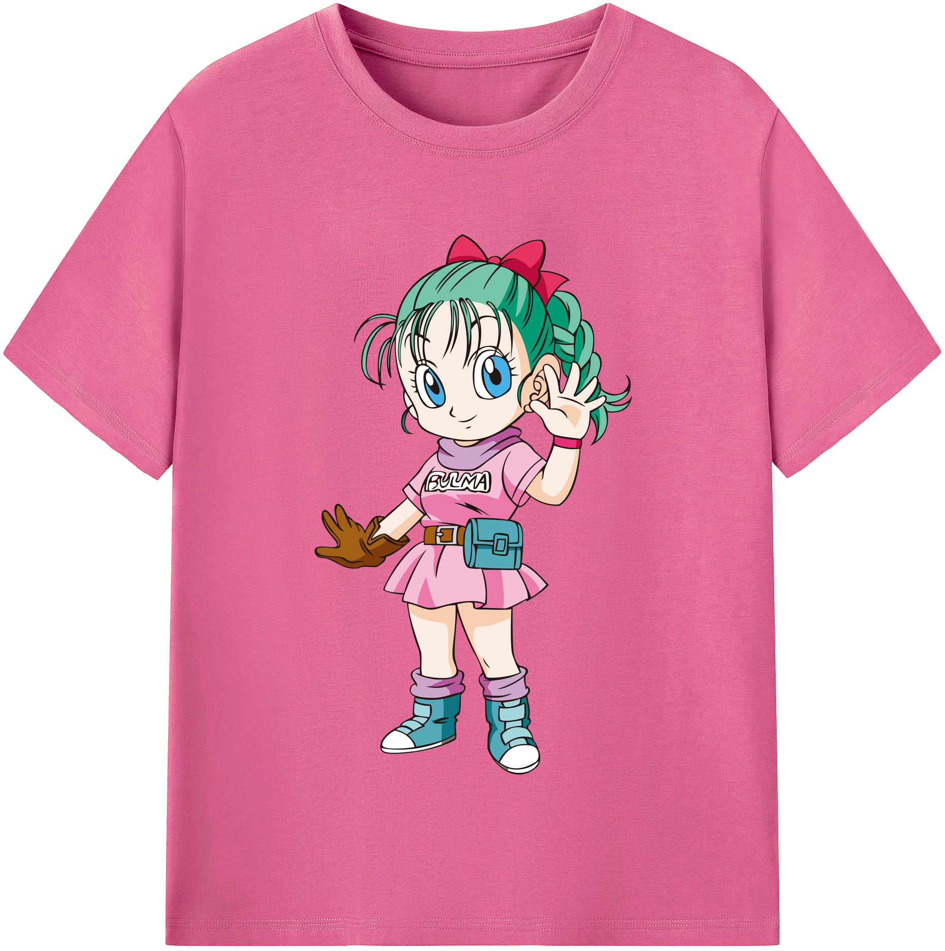 （画像用） ドラゴンボール ブルマ DRAGON BALL Bulma レディースカジュアルプリントTシャツ（綿100％）