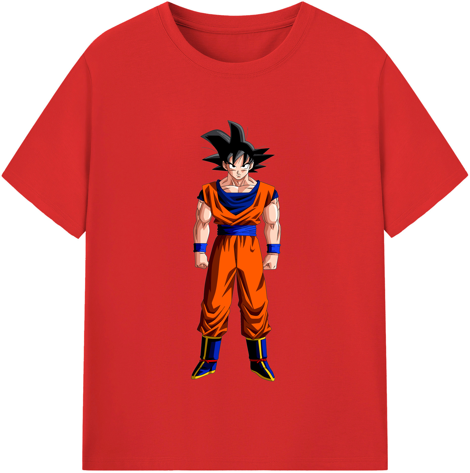 （画像用） ドラゴンボール 孫悟空（そん ごくう）Son Goku カカロット DRAGON BALL Kakarotto レディースカジュアルプリントTシャツ（綿100％）