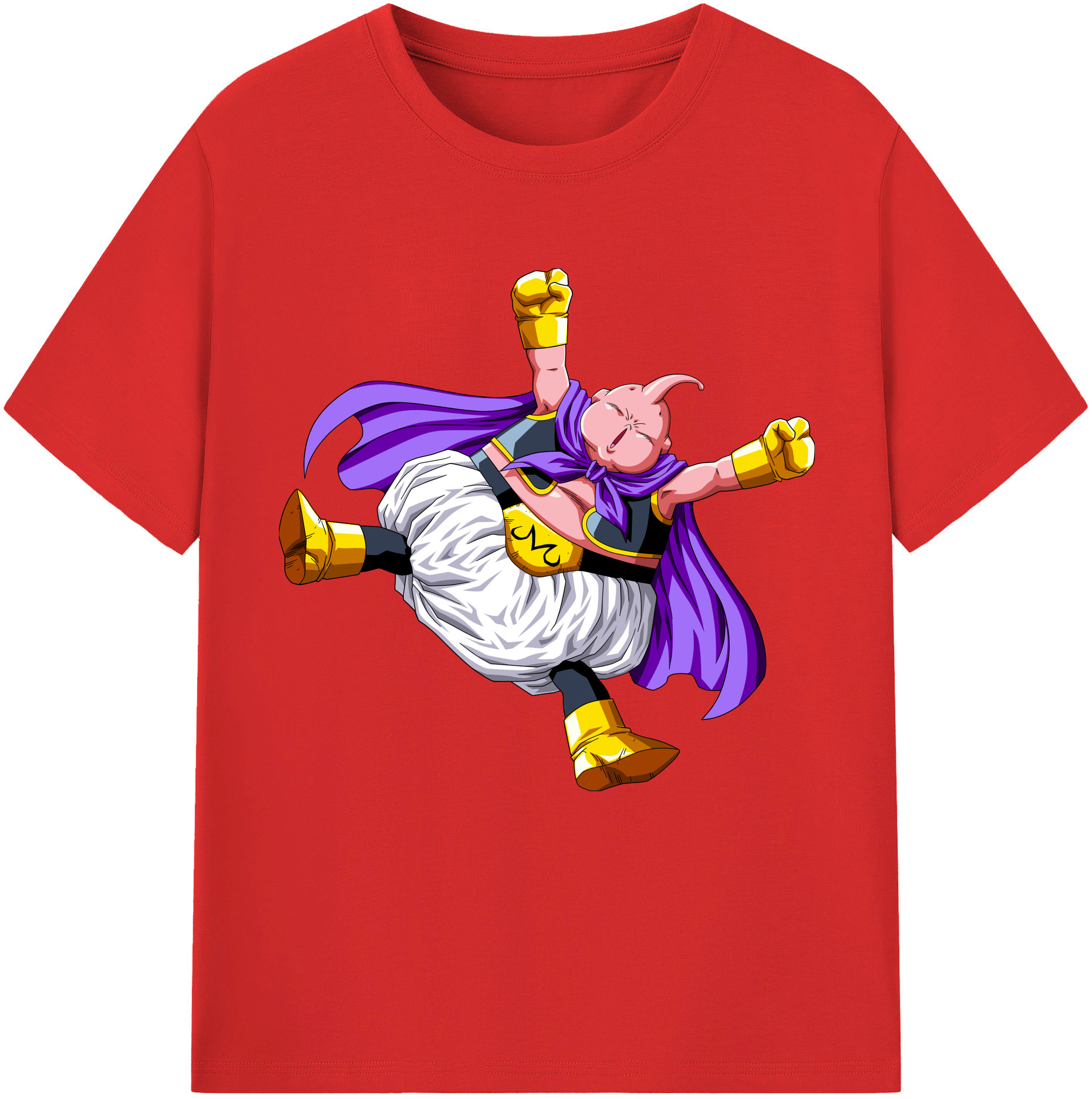 （画像用） ドラゴンボール 魔人ブウ DRAGON BALL Majin Buu レディースカジュアルプリントTシャツ（綿100％）