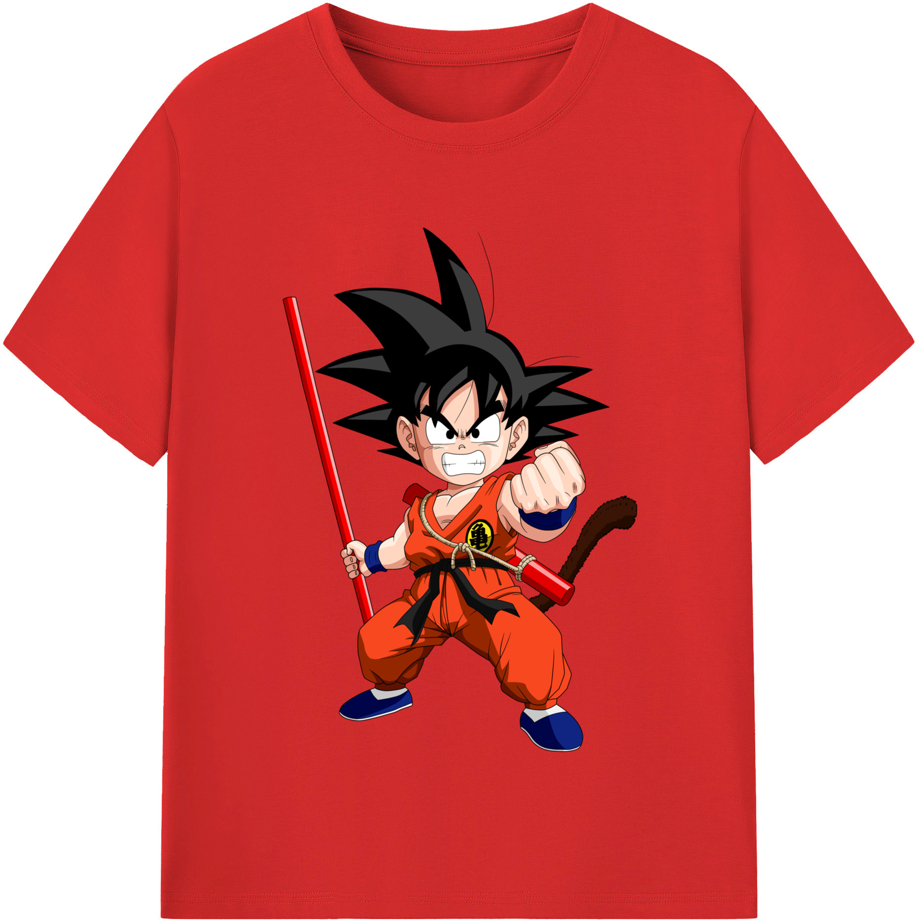 （画像用） ドラゴンボール 孫悟空（そん ごくう）Son Goku カカロット DRAGON BALL Kakarotto レディースカジュアルプリントTシャツ（綿100％）