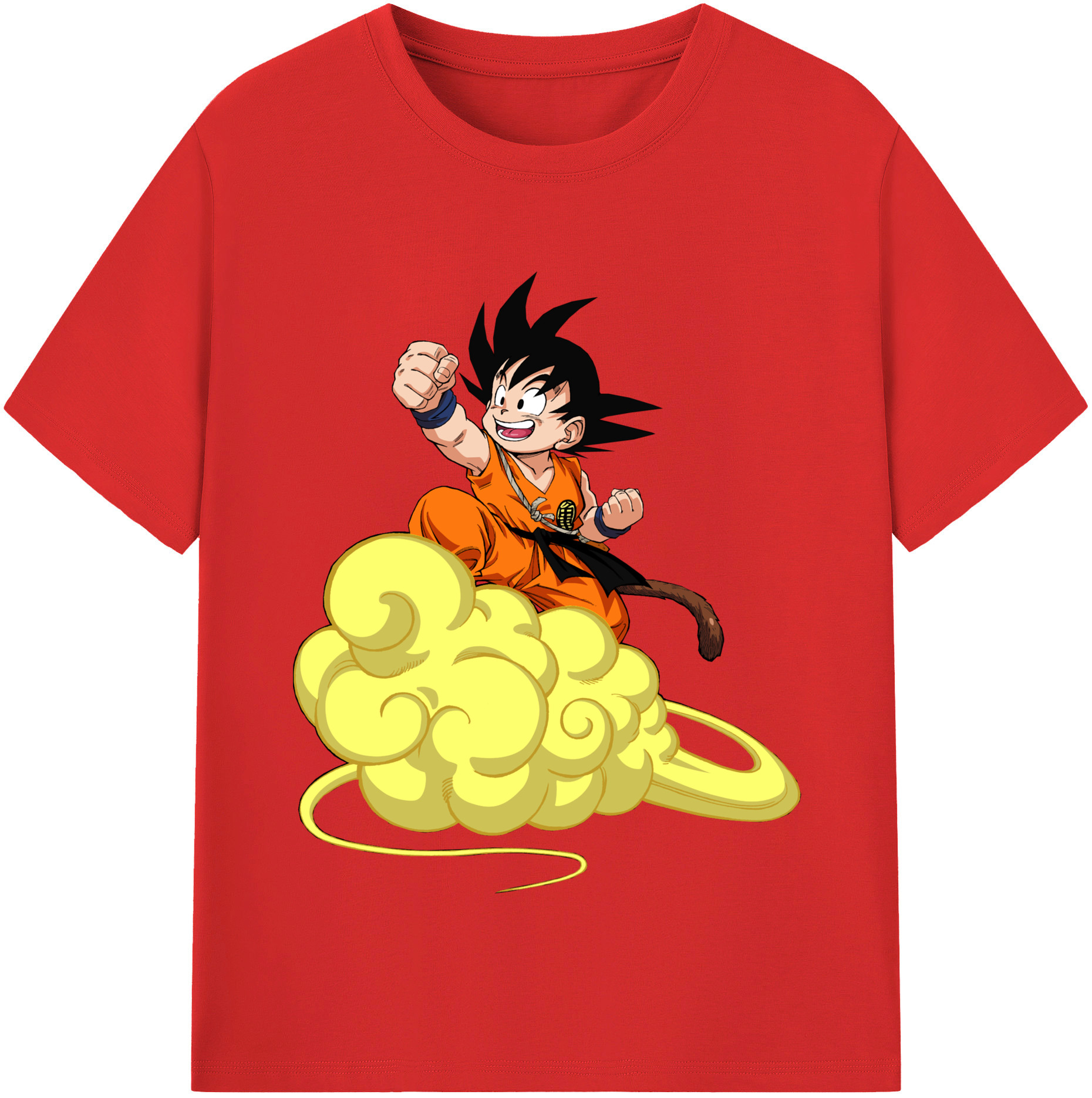 （画像用） ドラゴンボール 孫悟空（そん ごくう）Son Goku カカロット DRAGON BALL Kakarotto レディースカジュアルプリントTシャツ（綿100％）