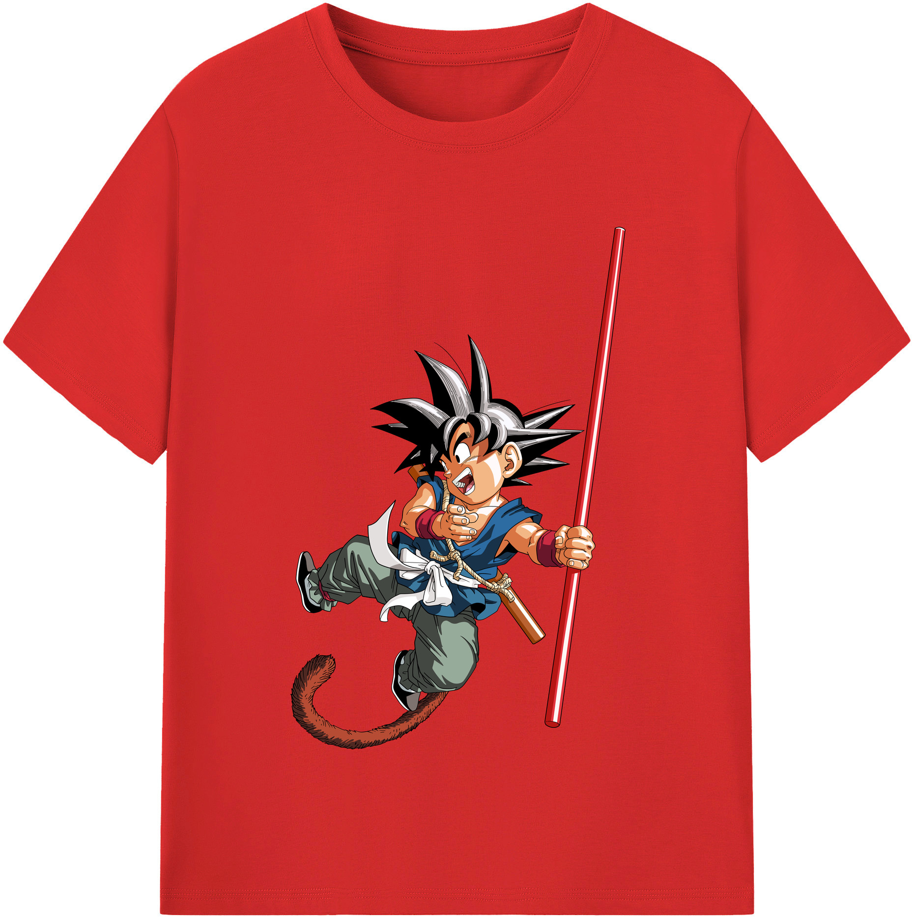 （画像用） ドラゴンボール 孫悟空（そん ごくう）Son Goku カカロット DRAGON BALL Kakarotto レディースカジュアルプリントTシャツ（綿100％）