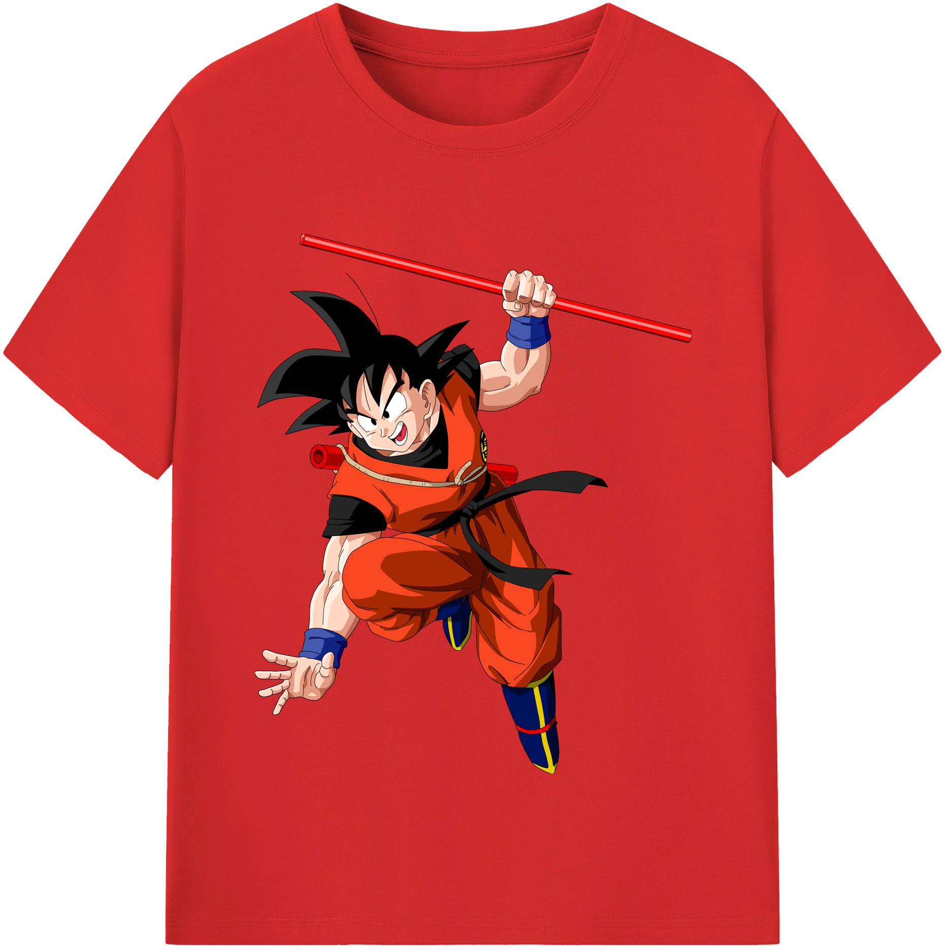 （画像用） ドラゴンボール 孫悟空（そん ごくう）Son Goku カカロット DRAGON BALL Kakarotto レディースカジュアルプリントTシャツ（綿100％）