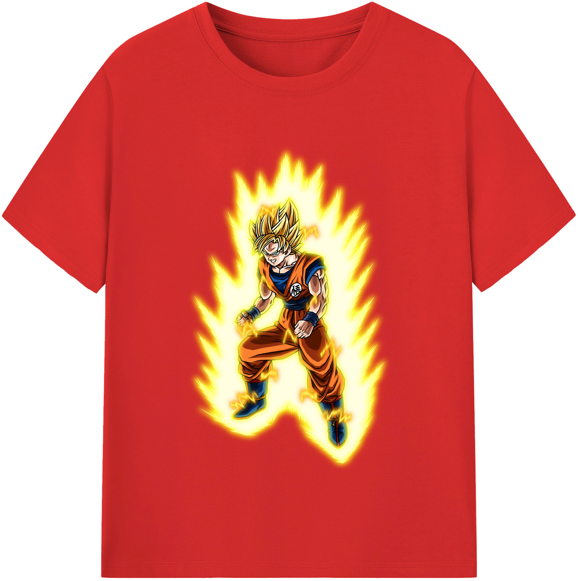 （画像用） ドラゴンボール 孫悟空（そん ごくう）Son Goku カカロット DRAGON BALL Kakarotto レディースカジュアルプリントTシャツ（綿100％）