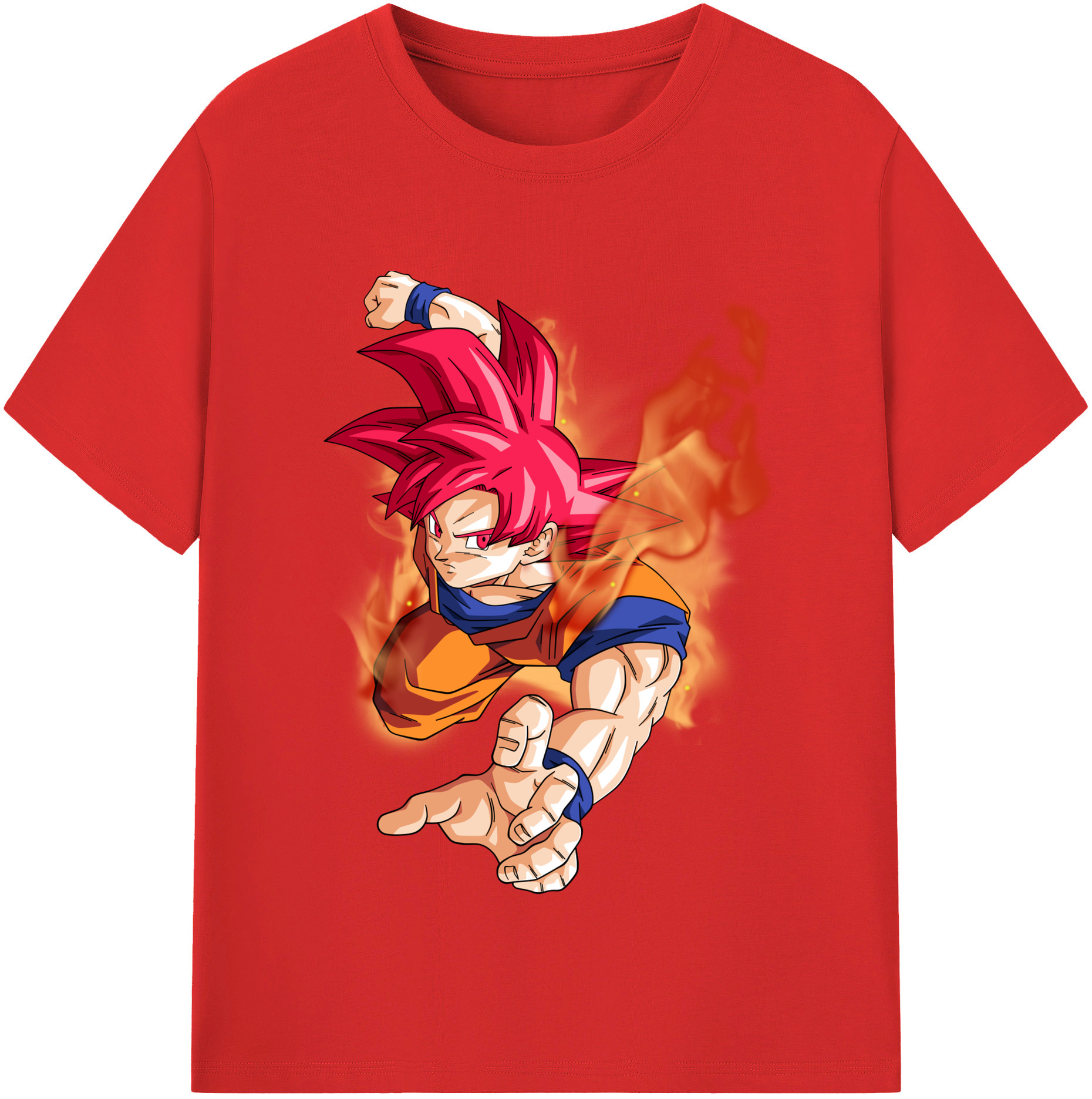 （画像用） ドラゴンボール 孫悟空（そん ごくう）Son Goku カカロット DRAGON BALL Kakarotto レディースカジュアルプリントTシャツ（綿100％）