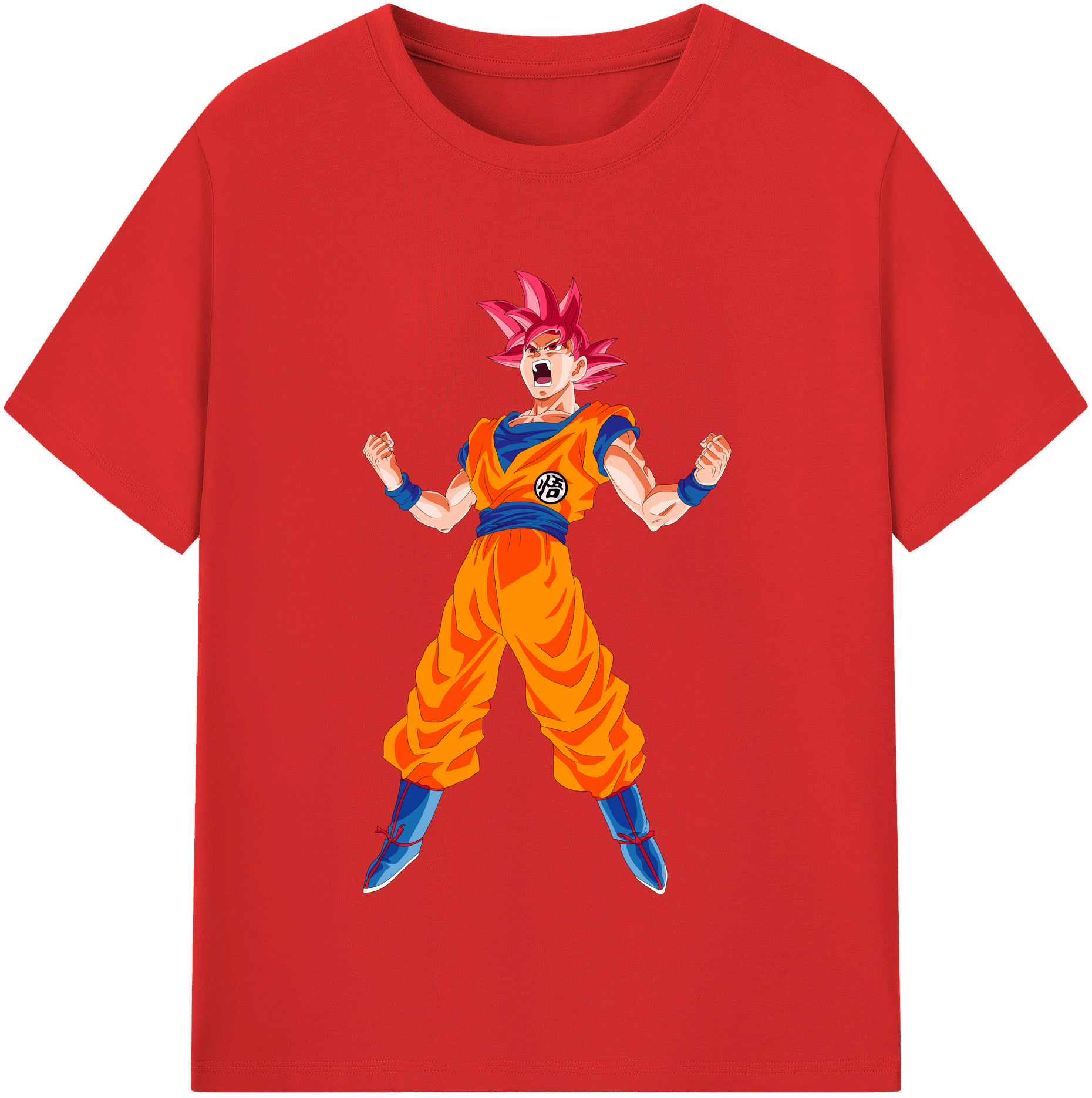 （画像用） ドラゴンボール 孫悟空（そん ごくう）Son Goku カカロット DRAGON BALL Kakarotto レディースカジュアルプリントTシャツ（綿100％）